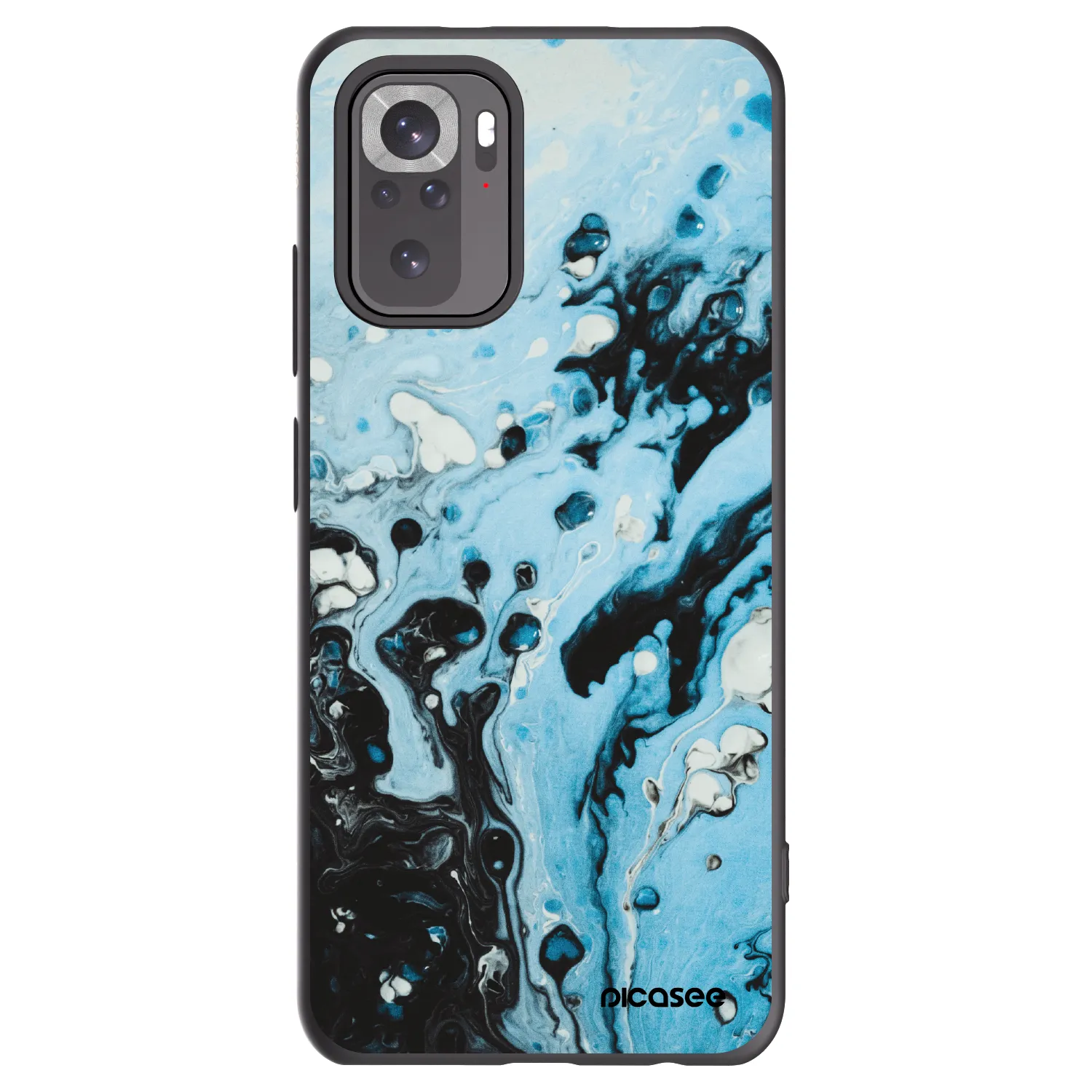 Picasee silikonový černý obal pro Xiaomi Redmi Note 10S - Organic blue