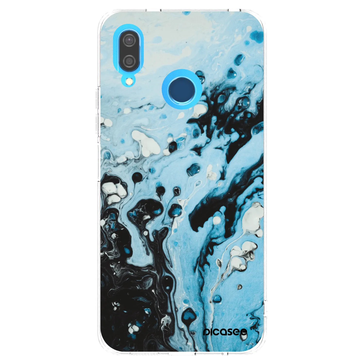 Picasee silikonový průhledný obal pro Huawei P20 Lite - Organic blue