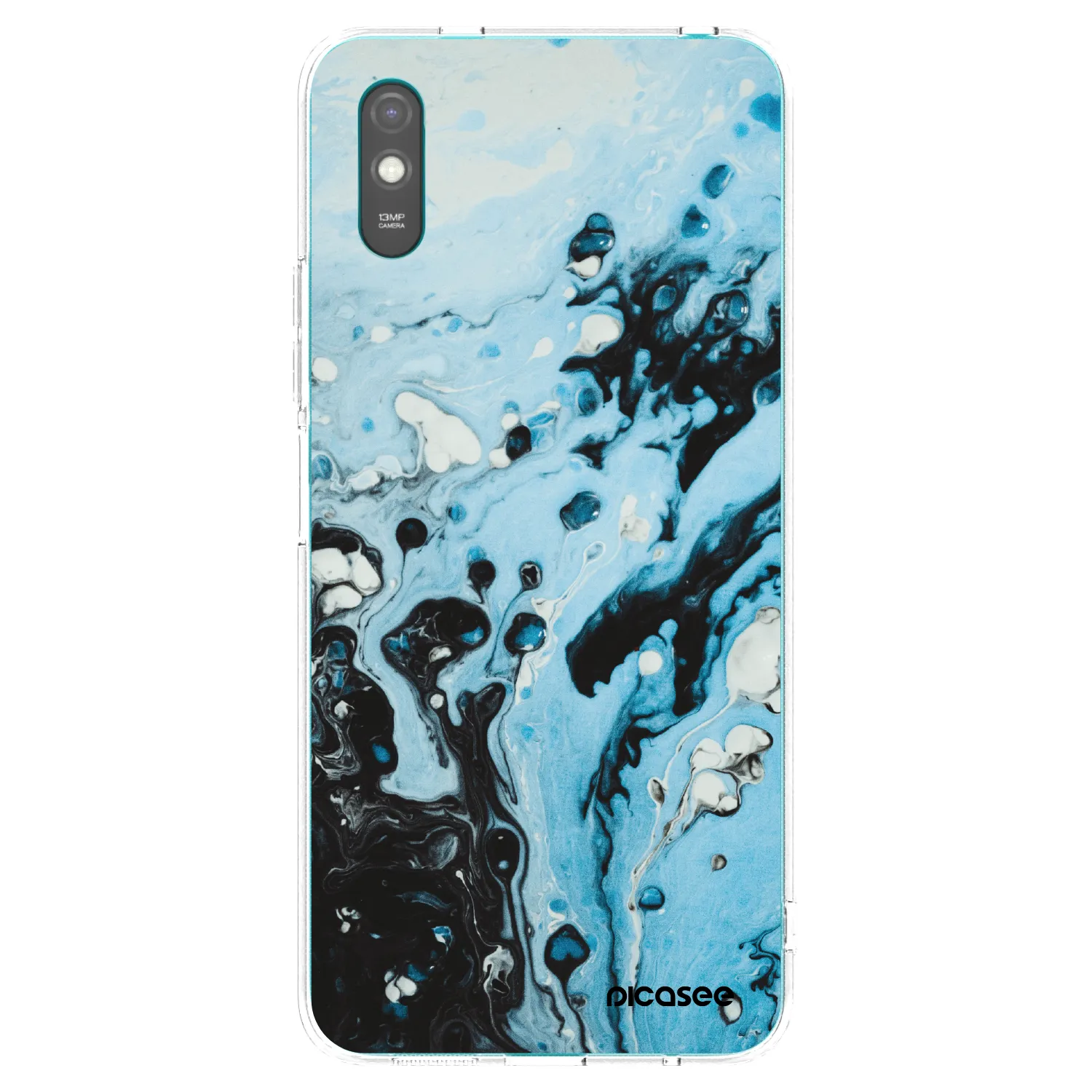 Picasee silikonový průhledný obal pro Xiaomi Redmi 9AT - Organic blue