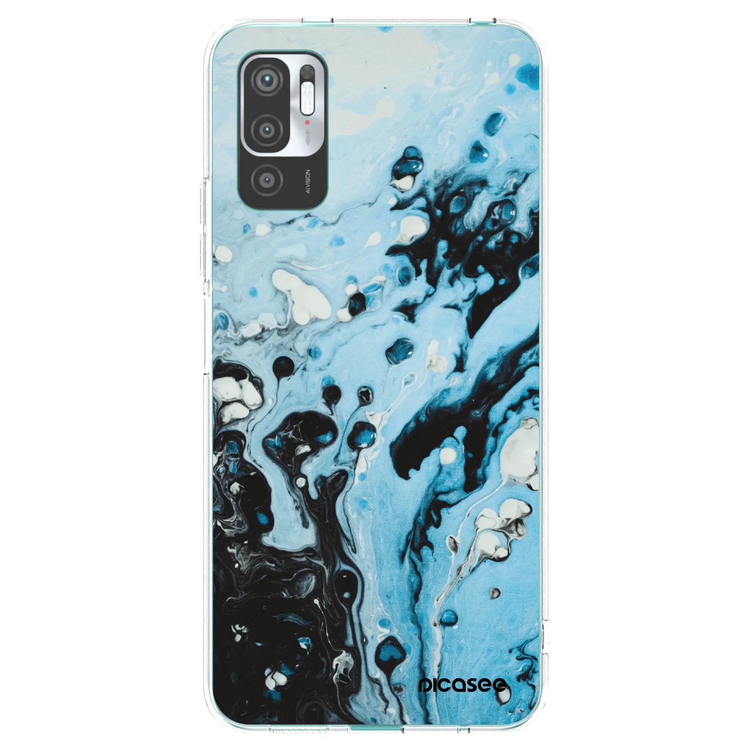 Picasee silikonový průhledný obal pro Xiaomi Redmi Note 10 5G - Organic blue
