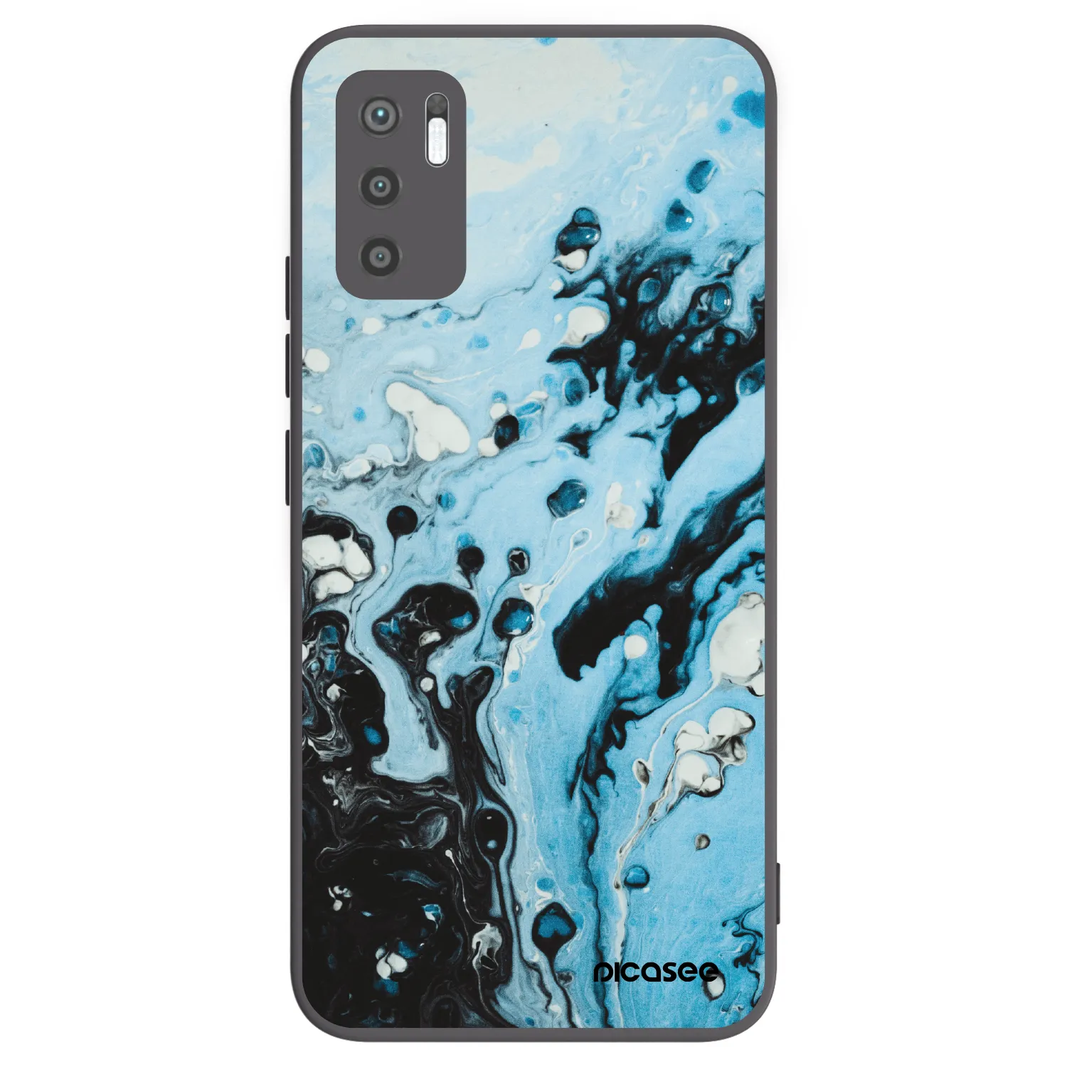 Picasee silikonový černý obal pro Xiaomi Redmi Note 10 5G - Organic blue
