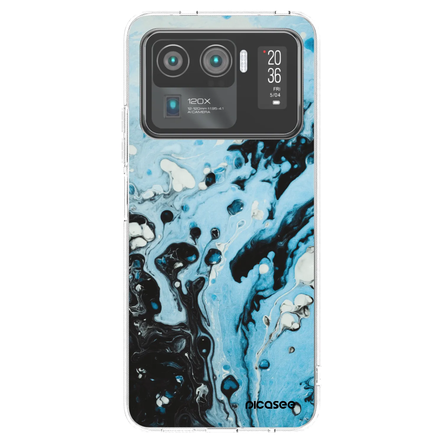 Picasee silikonový průhledný obal pro Xiaomi Mi 11 Ultra - Organic blue