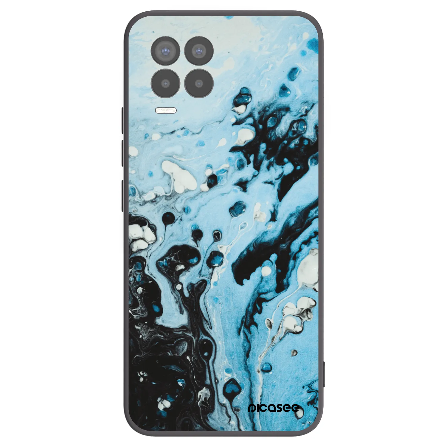 Picasee silikonový černý obal pro Realme 8 4G - Organic blue