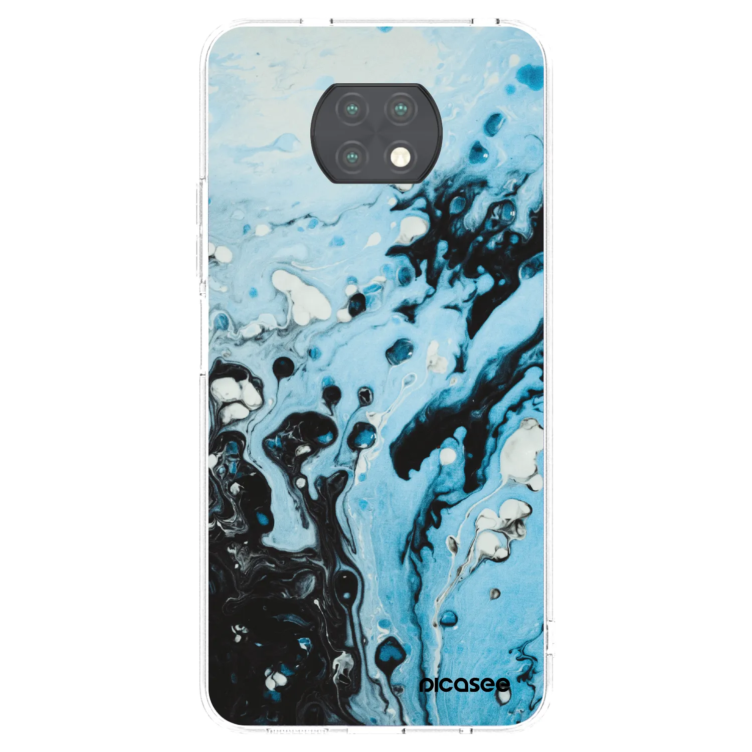 Picasee silikonový průhledný obal pro Xiaomi Redmi Note 9T - Organic blue