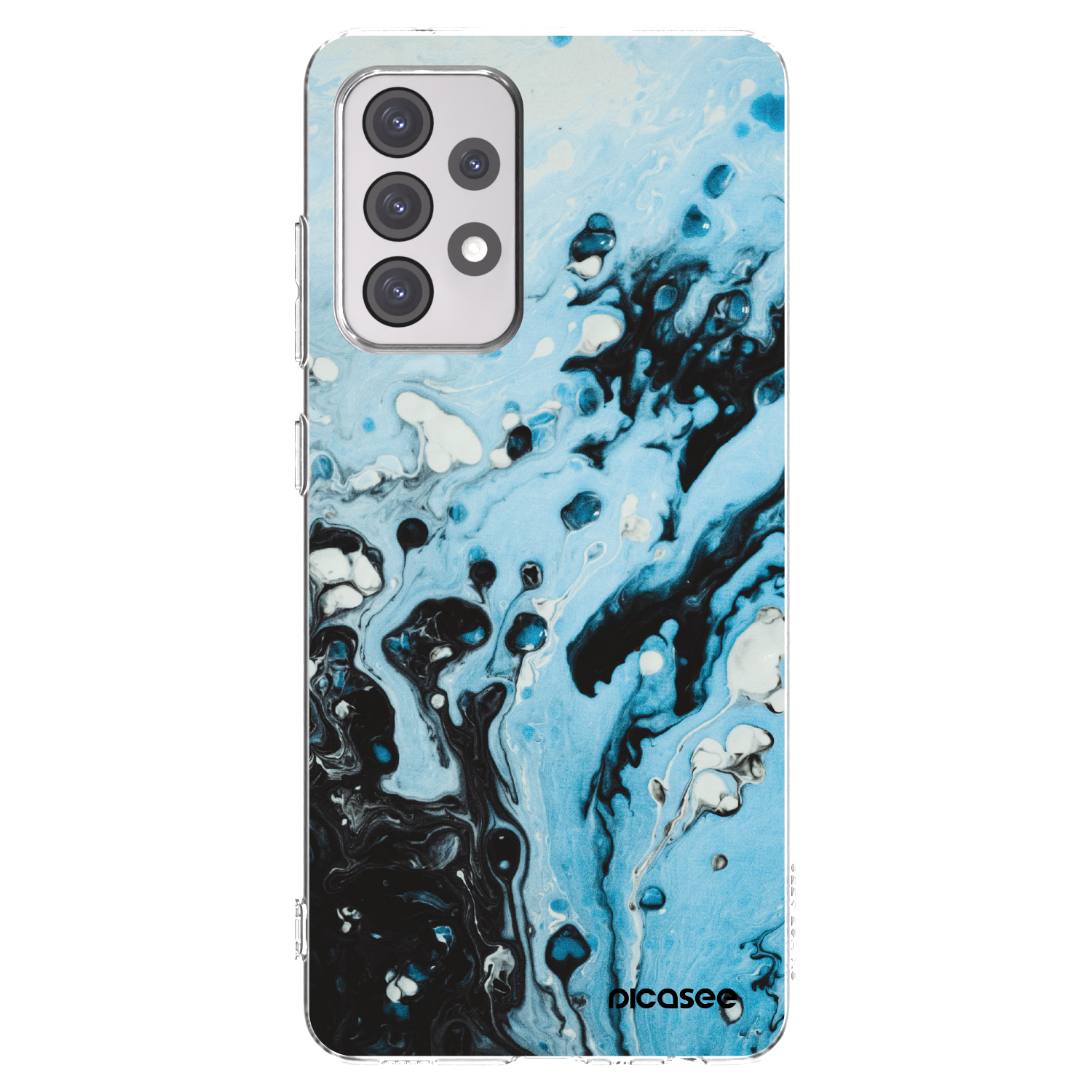 Picasee silikonový průhledný obal pro Samsung Galaxy A52s 5G A528B - Organic blue