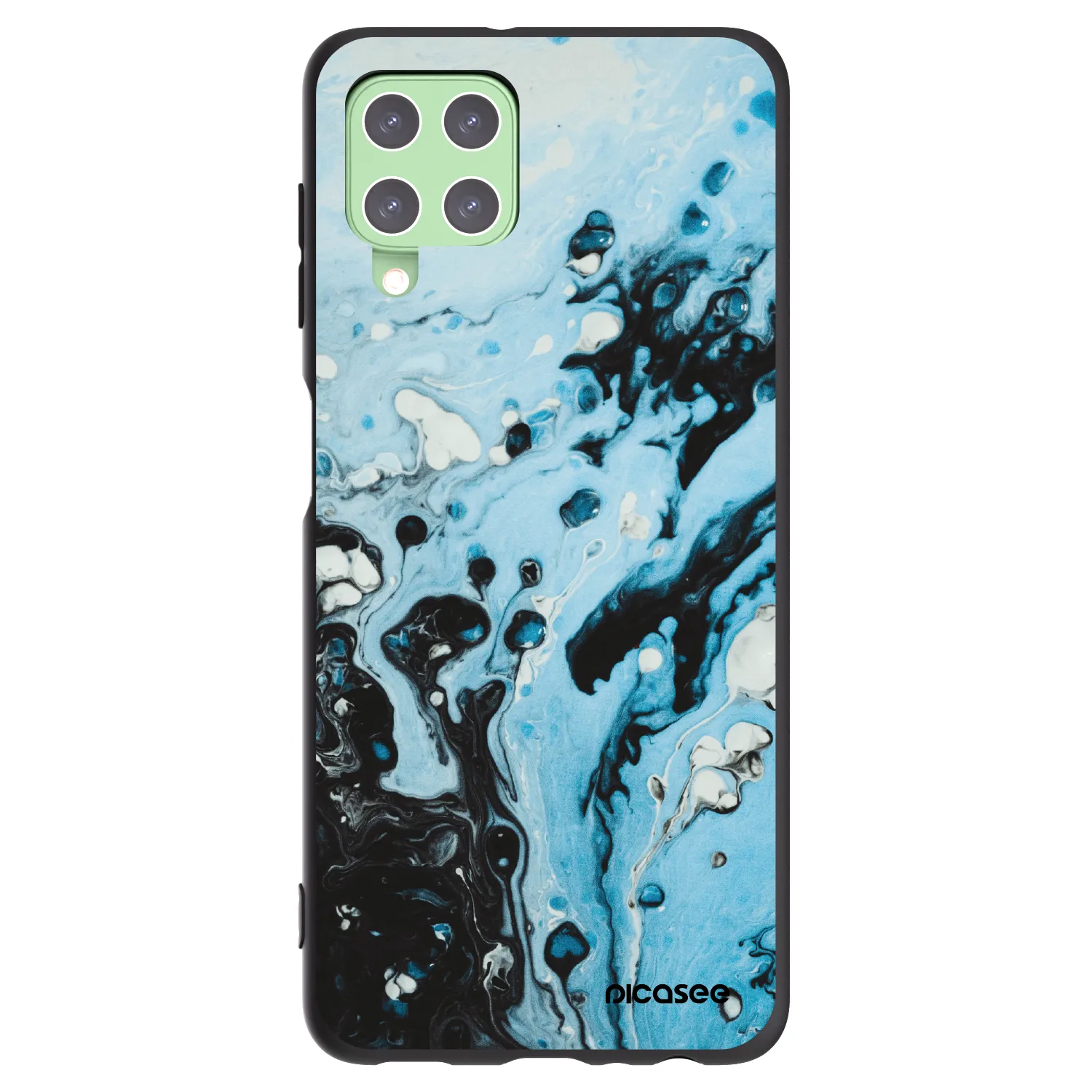 Picasee silikonový černý obal pro Samsung Galaxy A22 A225F 4G - Organic blue