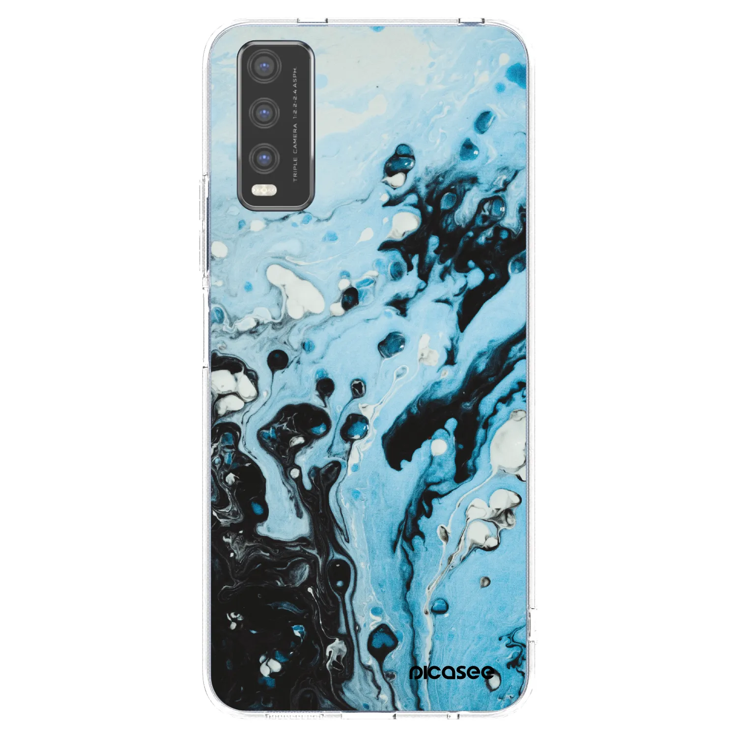 Picasee silikonový průhledný obal pro Vivo Y20s - Organic blue