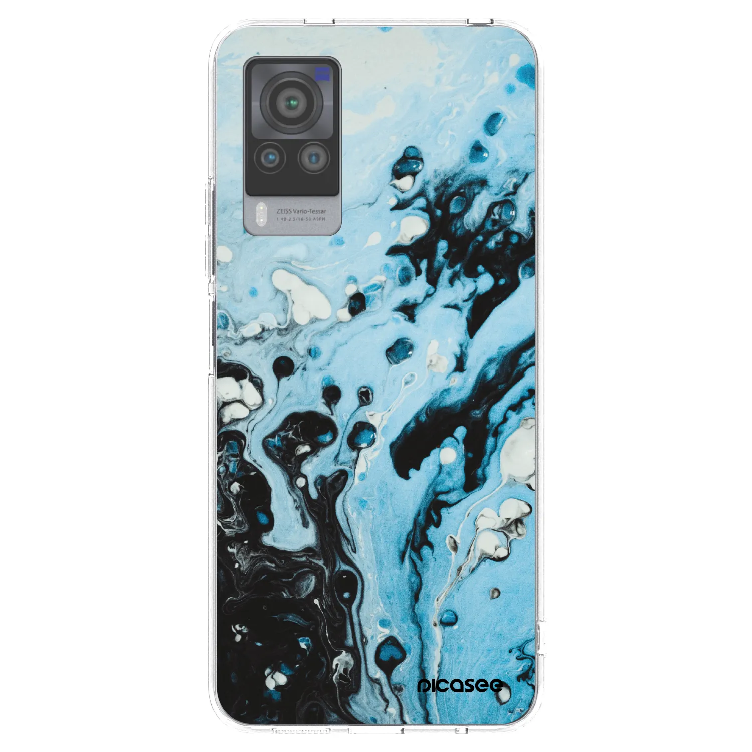 Picasee silikonový průhledný obal pro Vivo X60 Pro 5G - Organic blue