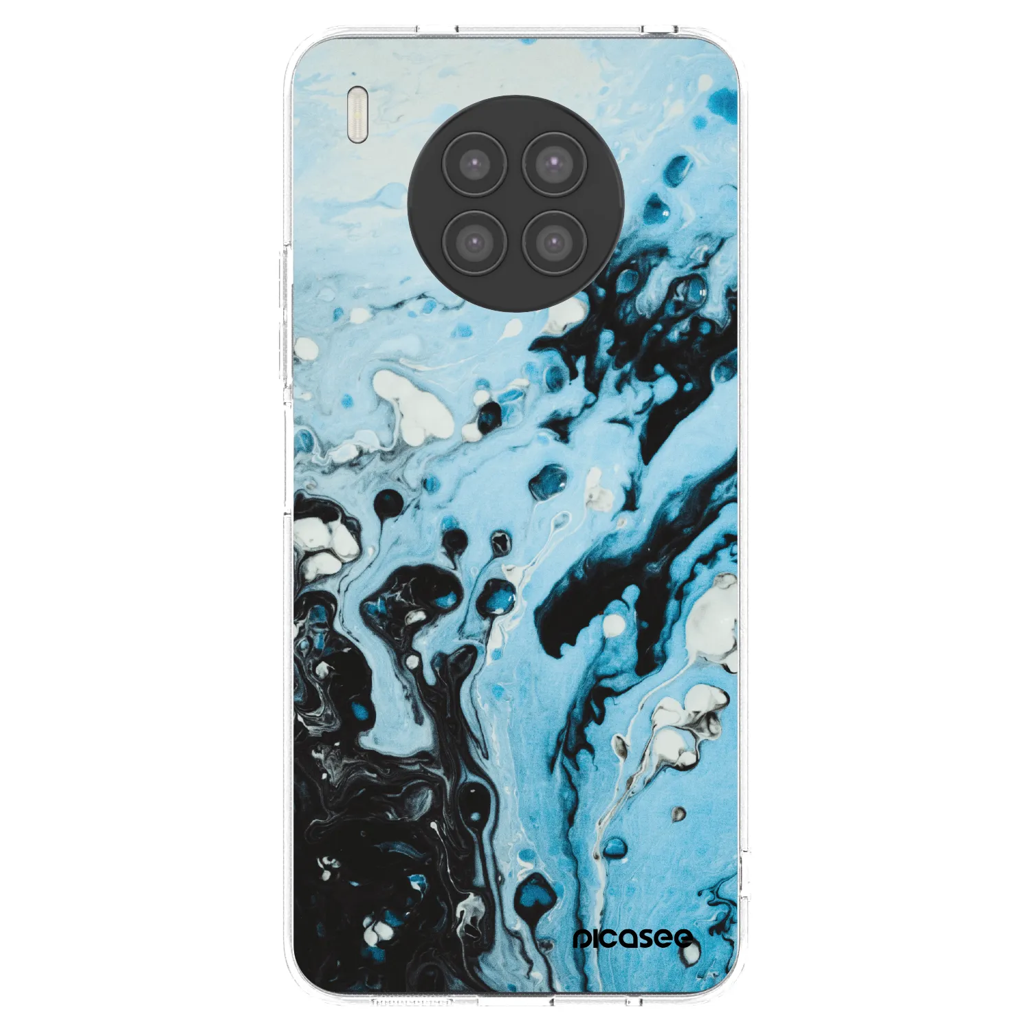 Picasee silikonový průhledný obal pro Huawei Nova 8i - Organic blue