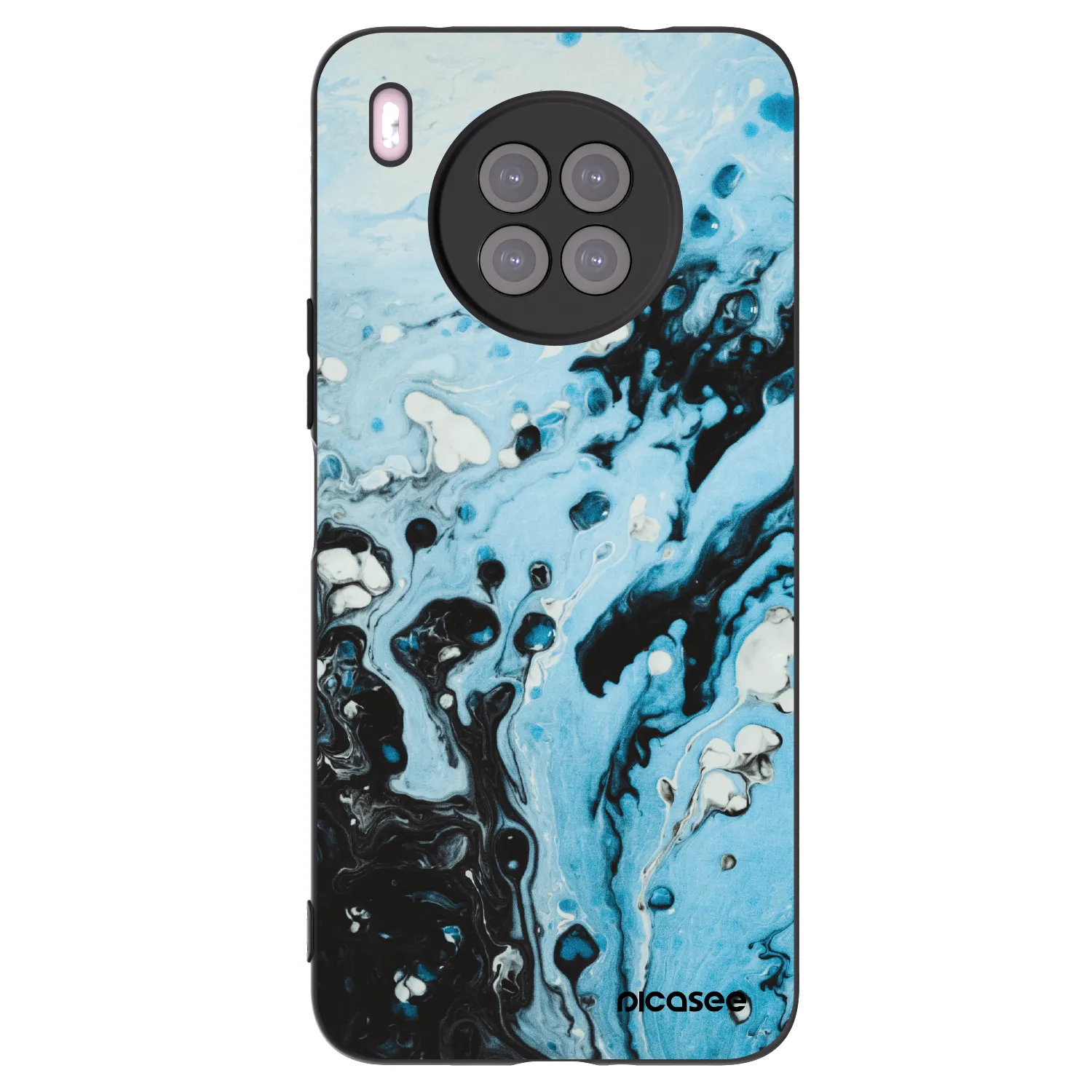 Picasee silikonový černý obal pro Huawei Nova 8i - Organic blue