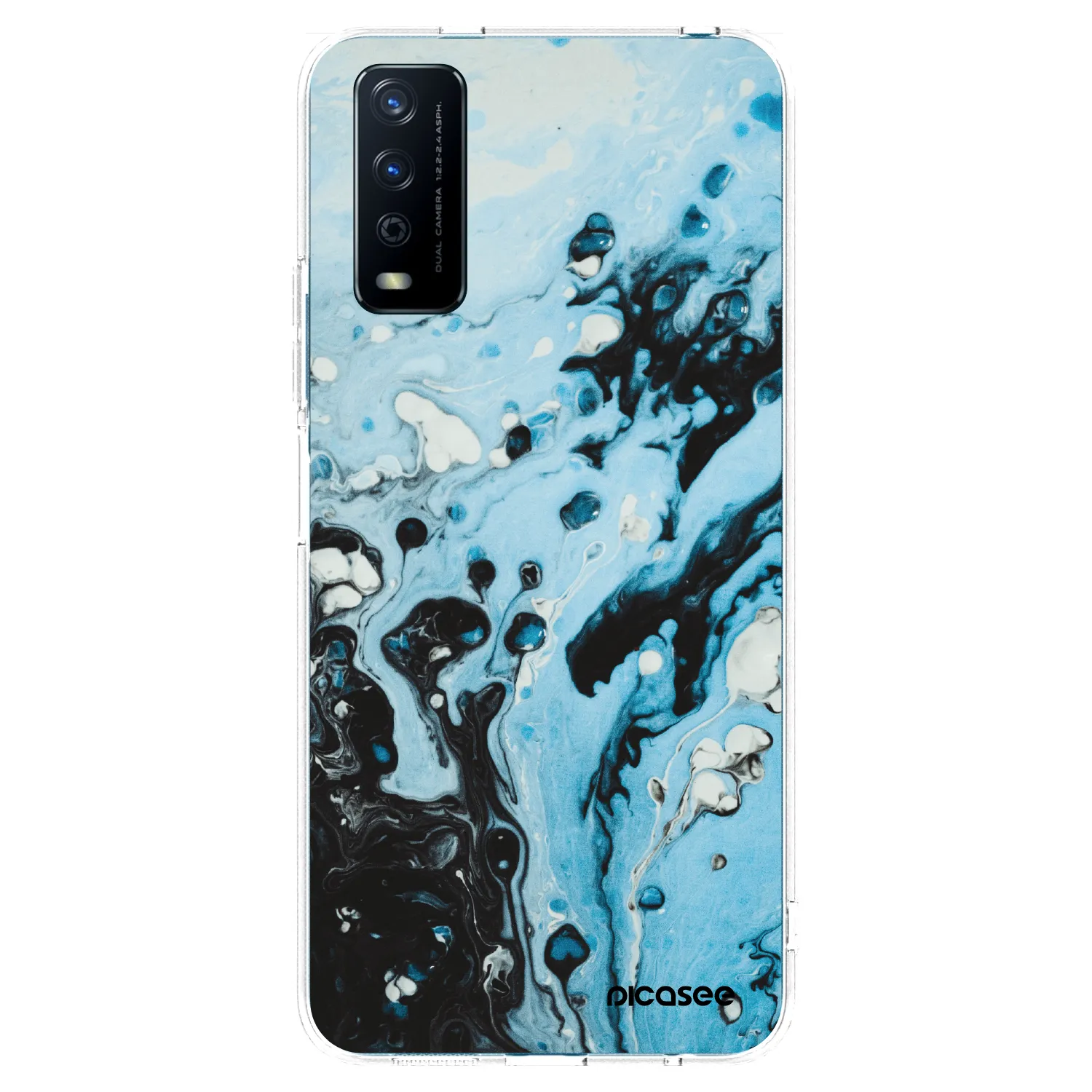 Picasee silikonový průhledný obal pro Vivo Y11s - Organic blue