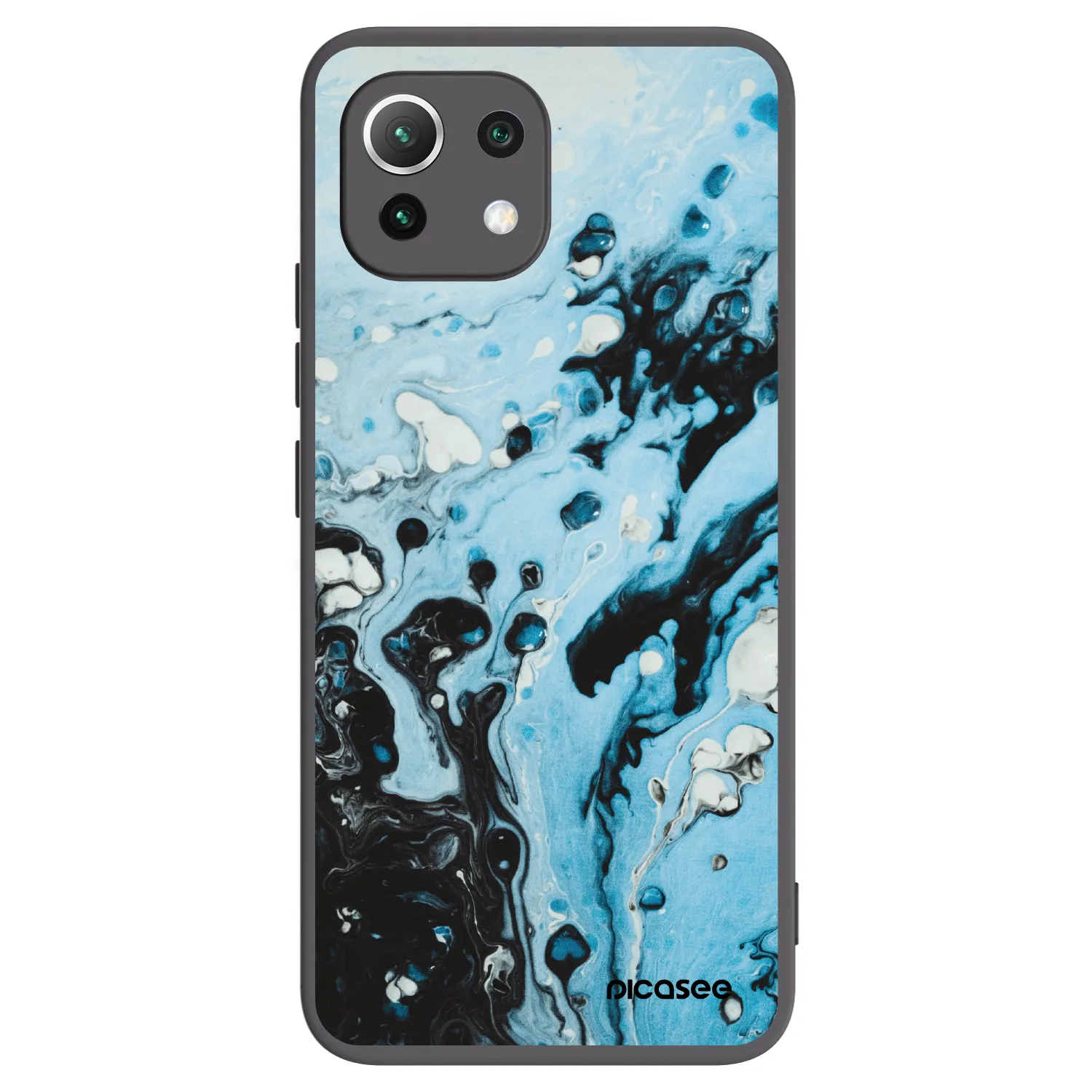Picasee silikonový černý obal pro Xiaomi 11 Lite 5G NE - Organic blue