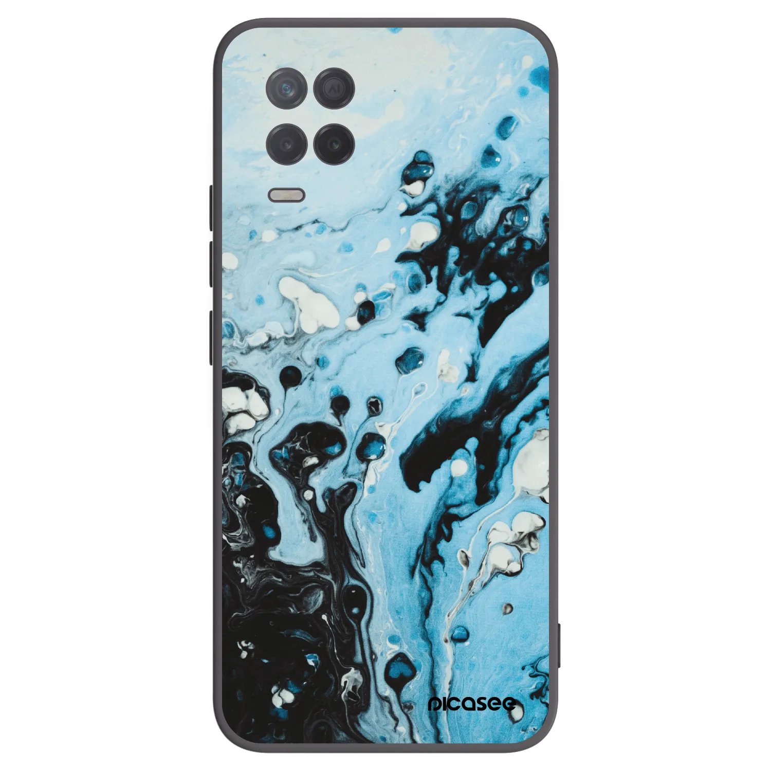 Picasee silikonový černý obal pro Realme 8 5G - Organic blue