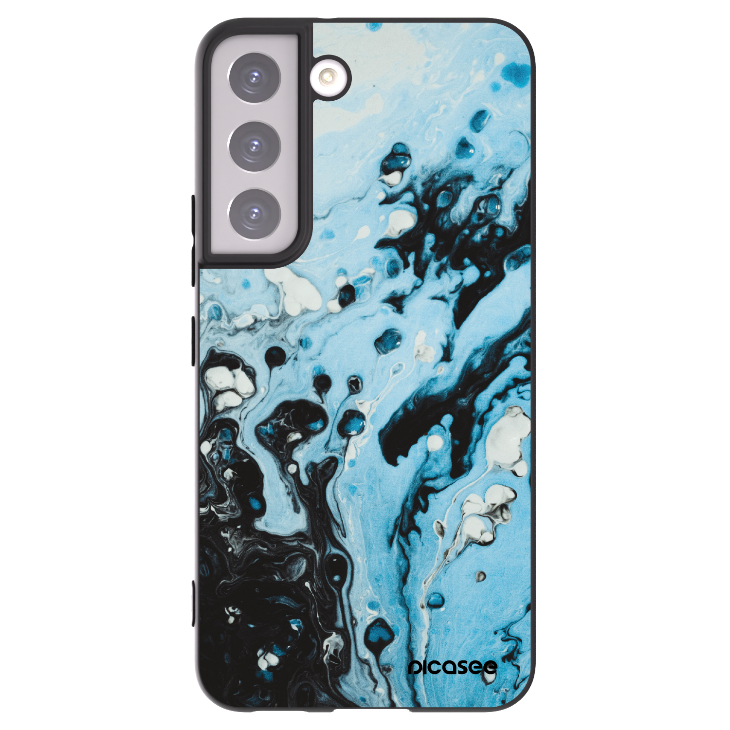 Picasee silikonový černý obal pro Samsung Galaxy S22 5G - Organic blue