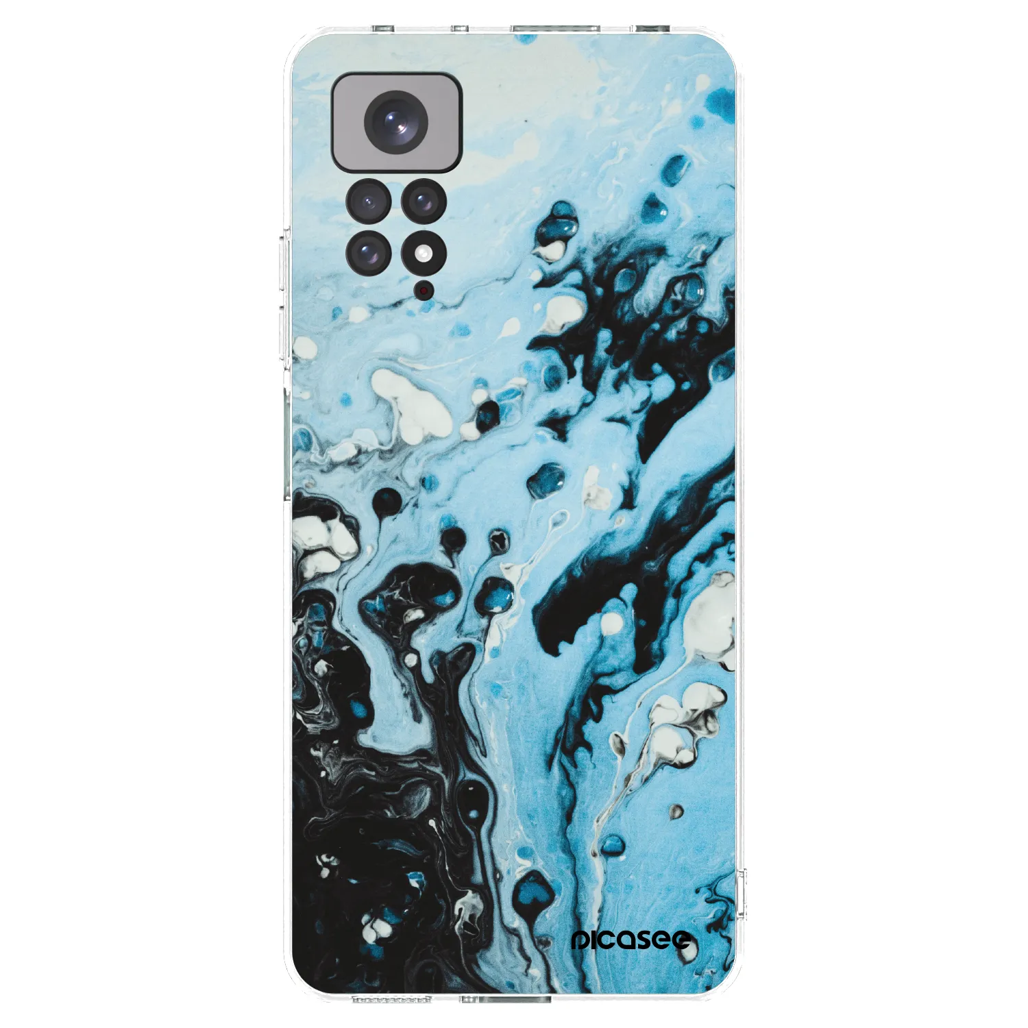 Picasee silikonový průhledný obal pro Xiaomi Redmi Note 11 - Organic blue