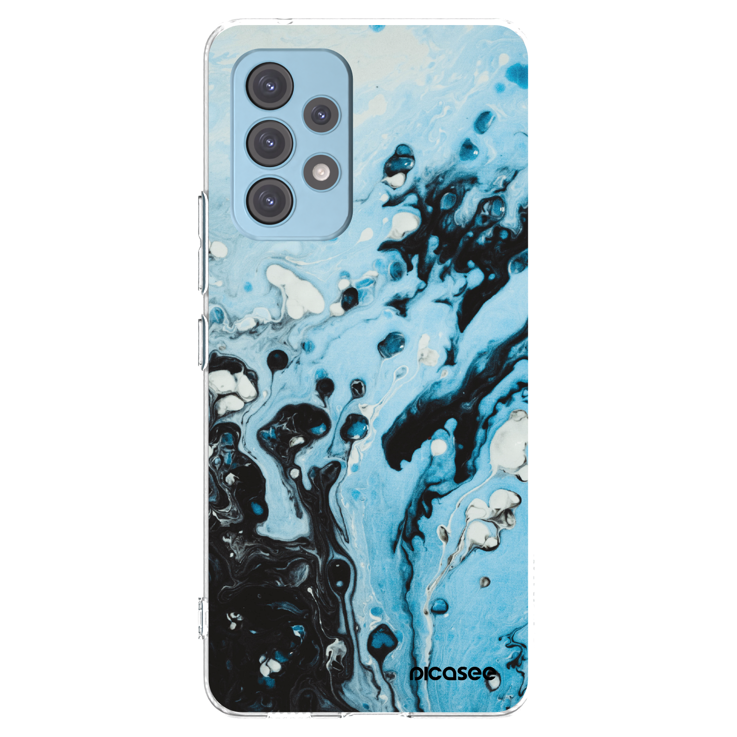 Picasee silikonový průhledný obal pro Samsung Galaxy A53 5G A536 - Organic blue