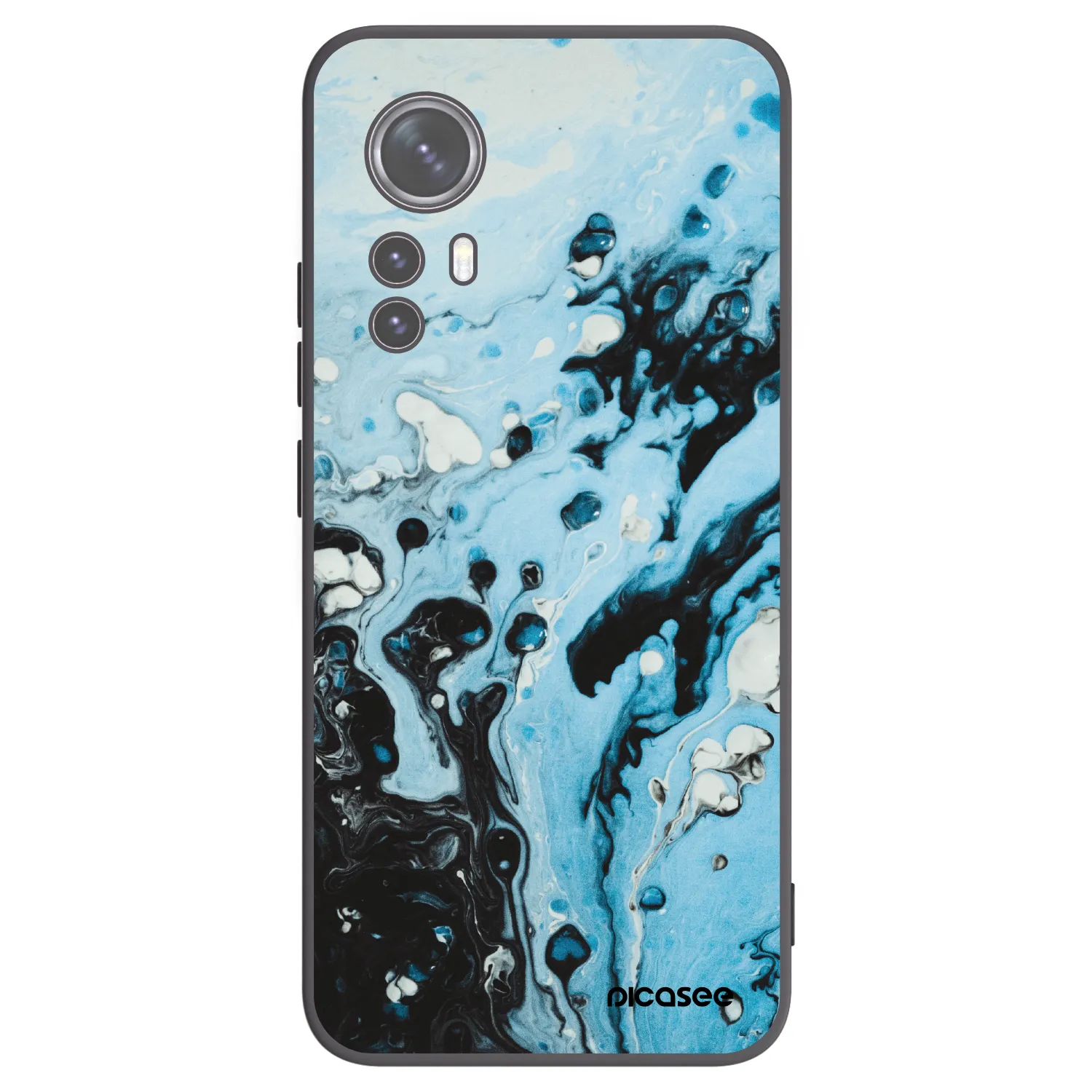 Picasee silikonový černý obal pro Xiaomi 12 - Organic blue