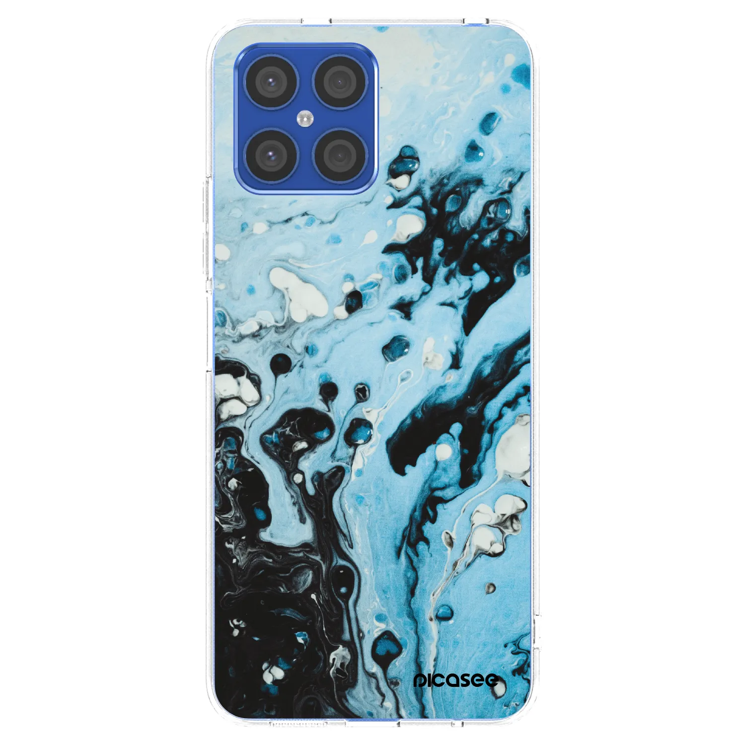 Picasee silikonový průhledný obal pro Honor X8 4G - Organic blue