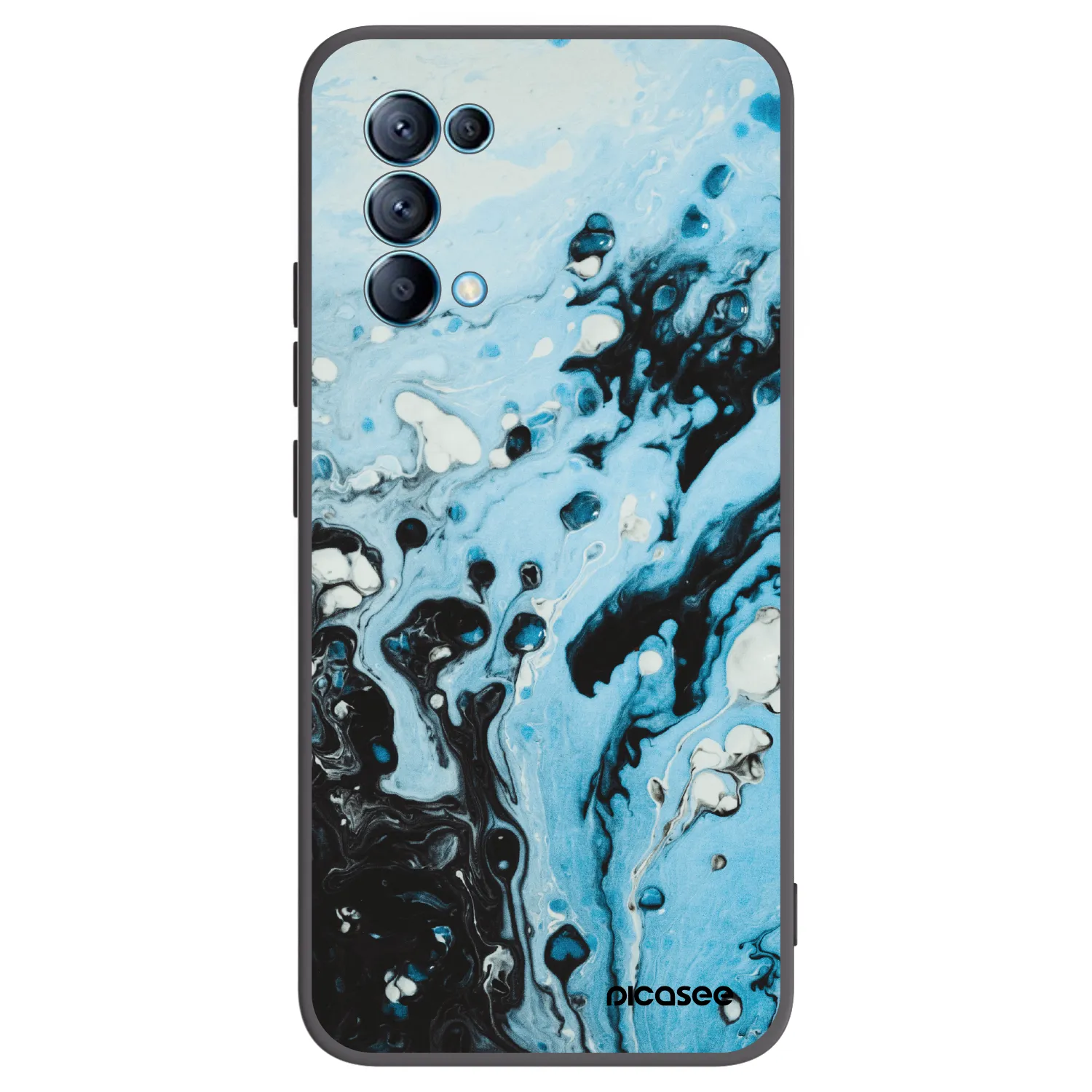 Picasee silikonový černý obal pro OPPO Reno 5 5G - Organic blue