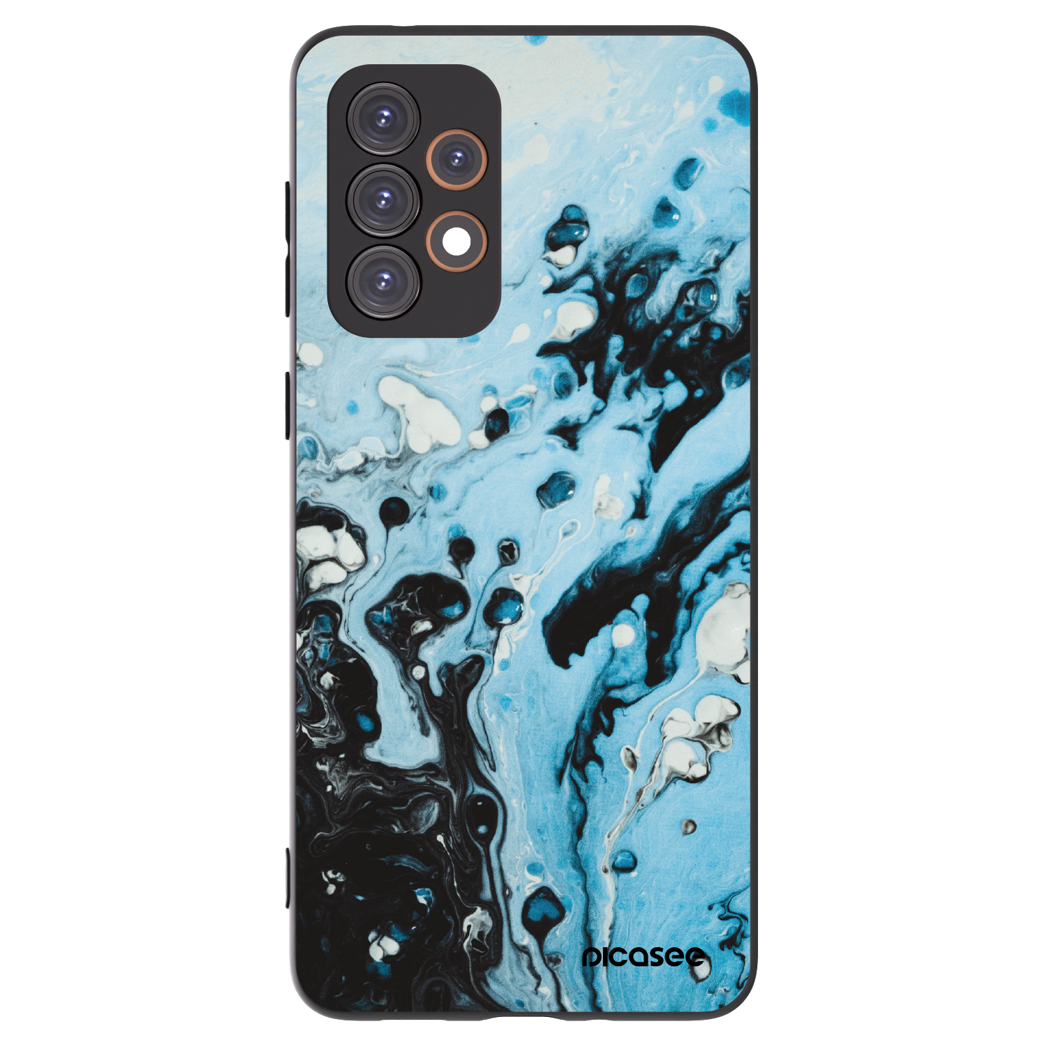 Picasee silikonový černý obal pro Samsung Galaxy A33 5G A336 - Organic blue