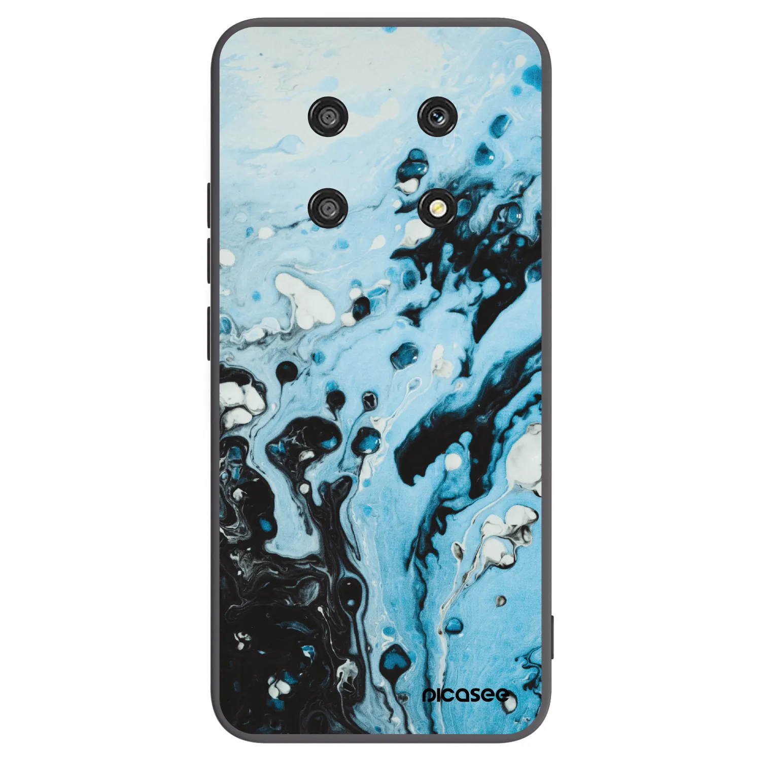 Picasee silikonový černý obal pro Honor Magic4 Lite 5G - Organic blue