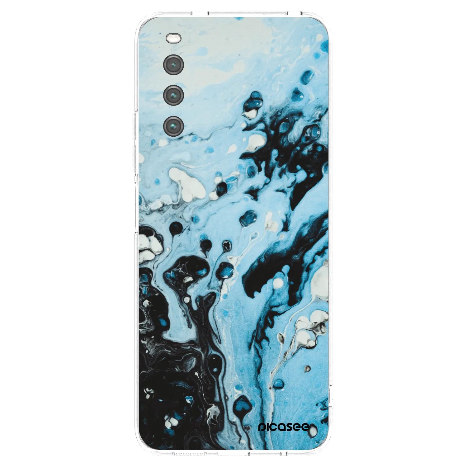 Picasee silikonový průhledný obal pro Sony Xperia 10 IV 5G - Organic blue