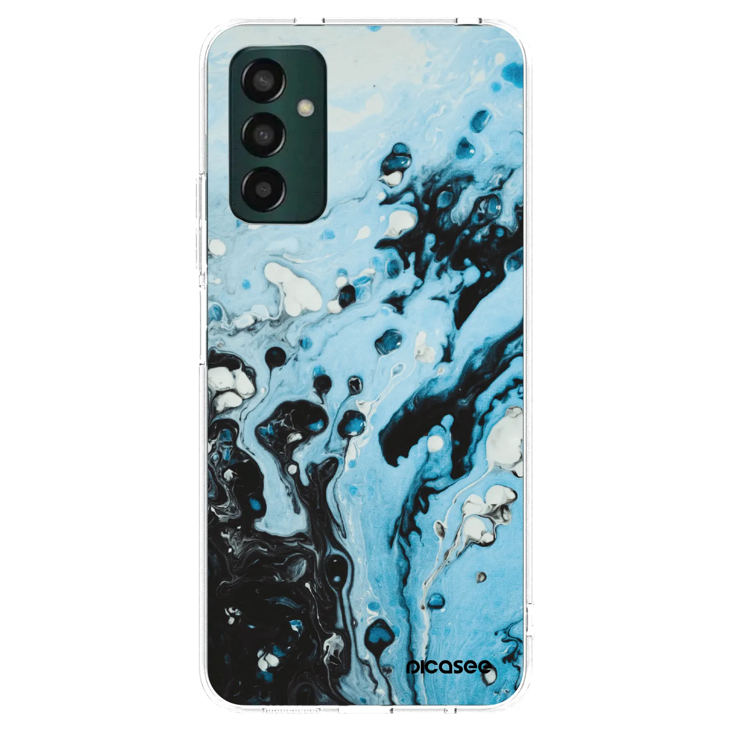 Picasee silikonový průhledný obal pro Samsung Galaxy M13 M135F - Organic blue