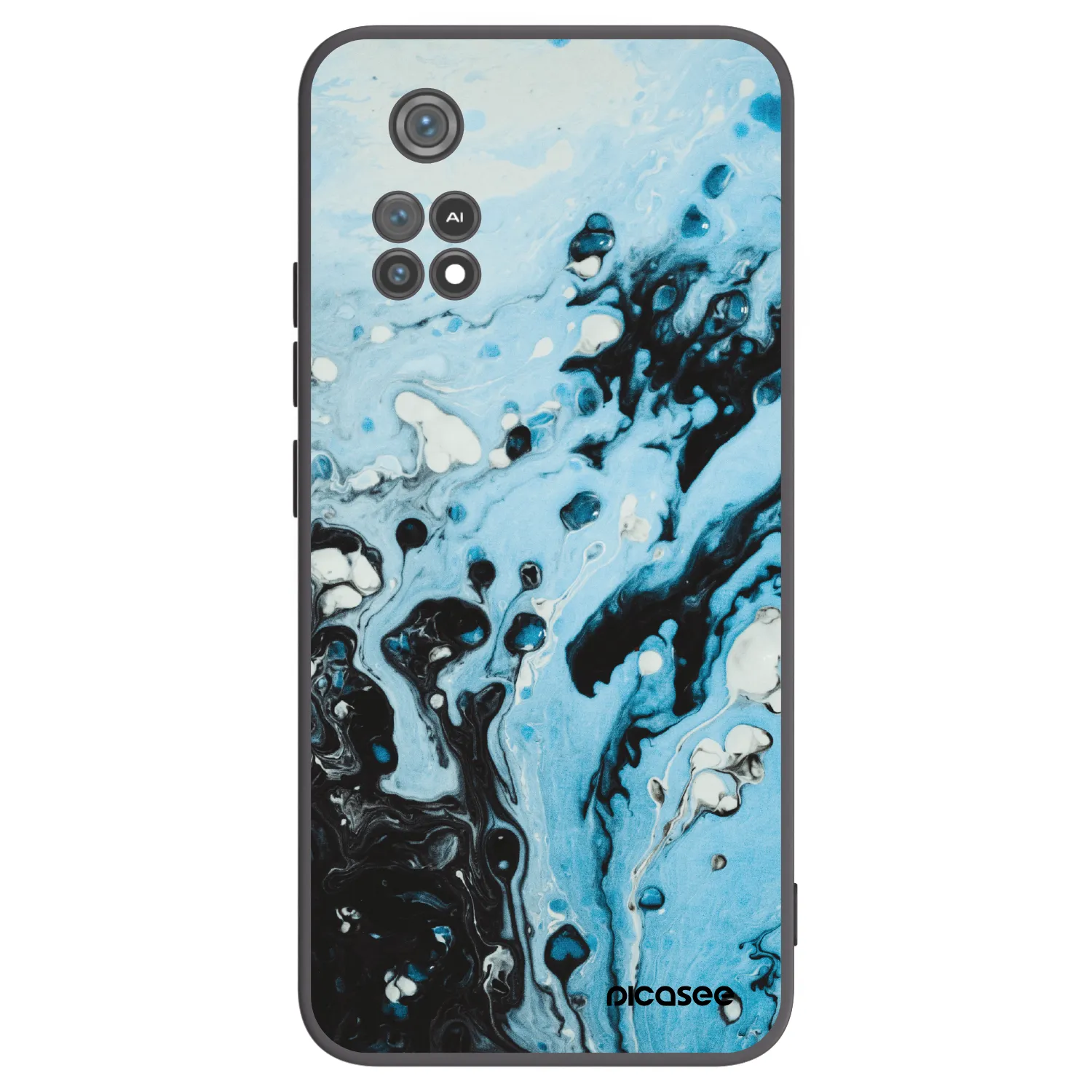 Picasee silikonový černý obal pro Xiaomi Poco M4 Pro - Organic blue
