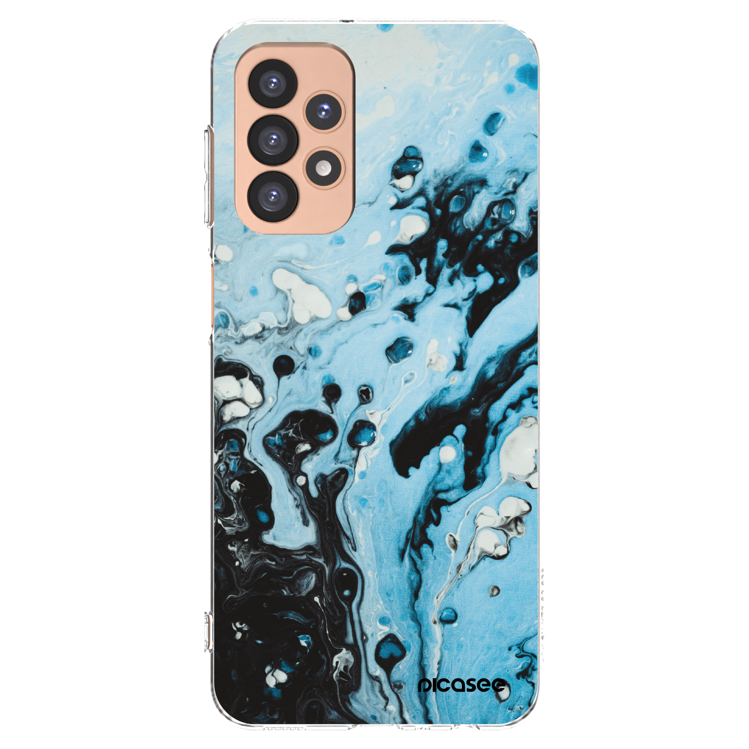 Picasee silikonový průhledný obal pro Samsung Galaxy A23 A236B 5G - Organic blue