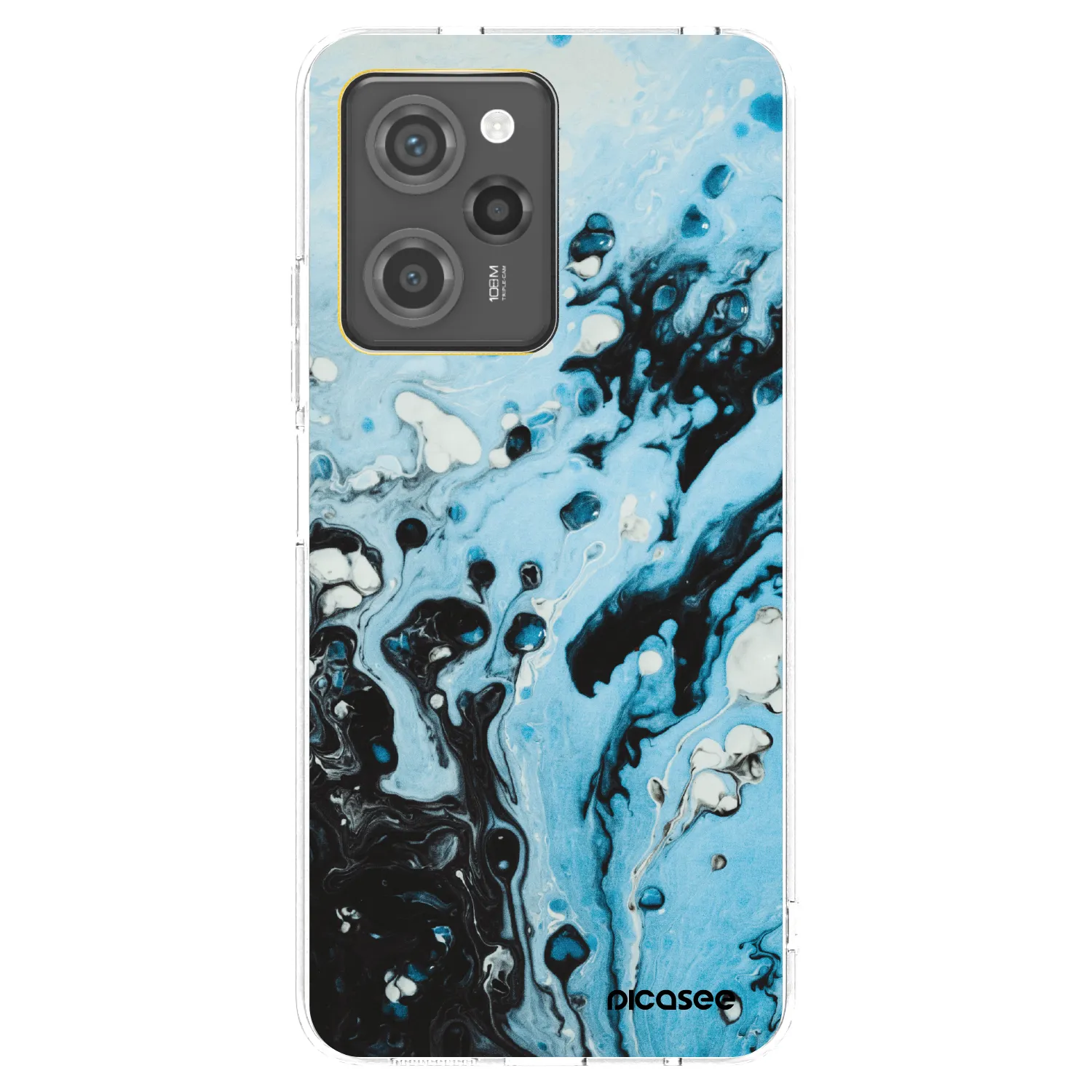 Picasee silikonový průhledný obal pro Xiaomi Poco X5 Pro - Organic blue