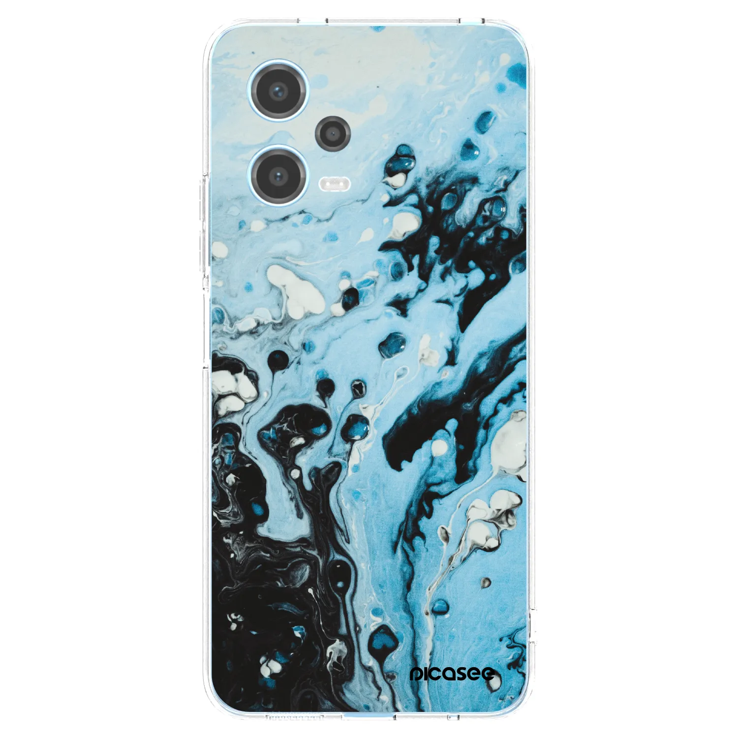 Picasee silikonový průhledný obal pro Xiaomi Redmi Note 12 5G - Organic blue