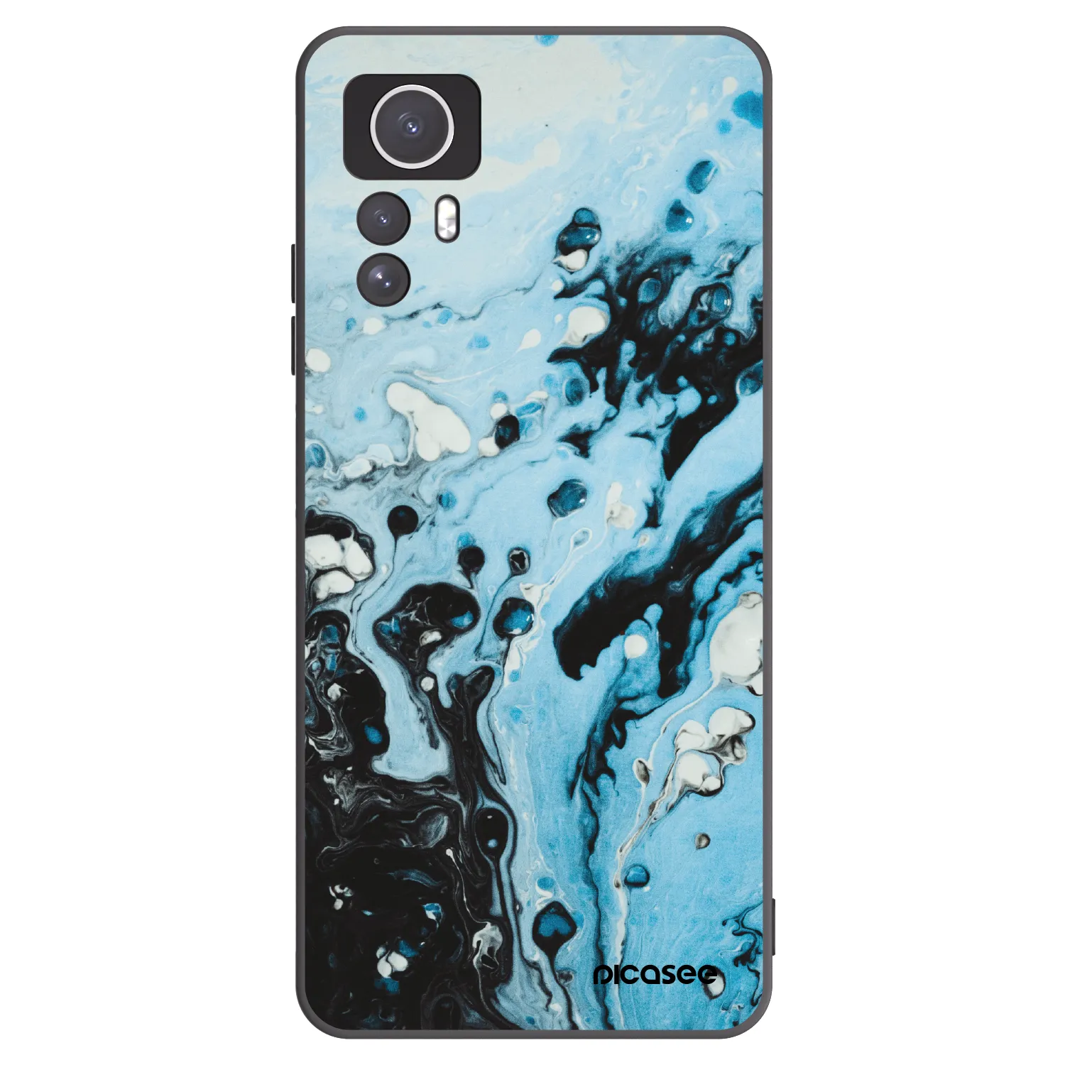 Picasee silikonový černý obal pro Xiaomi Redmi Note 12S - Organic blue