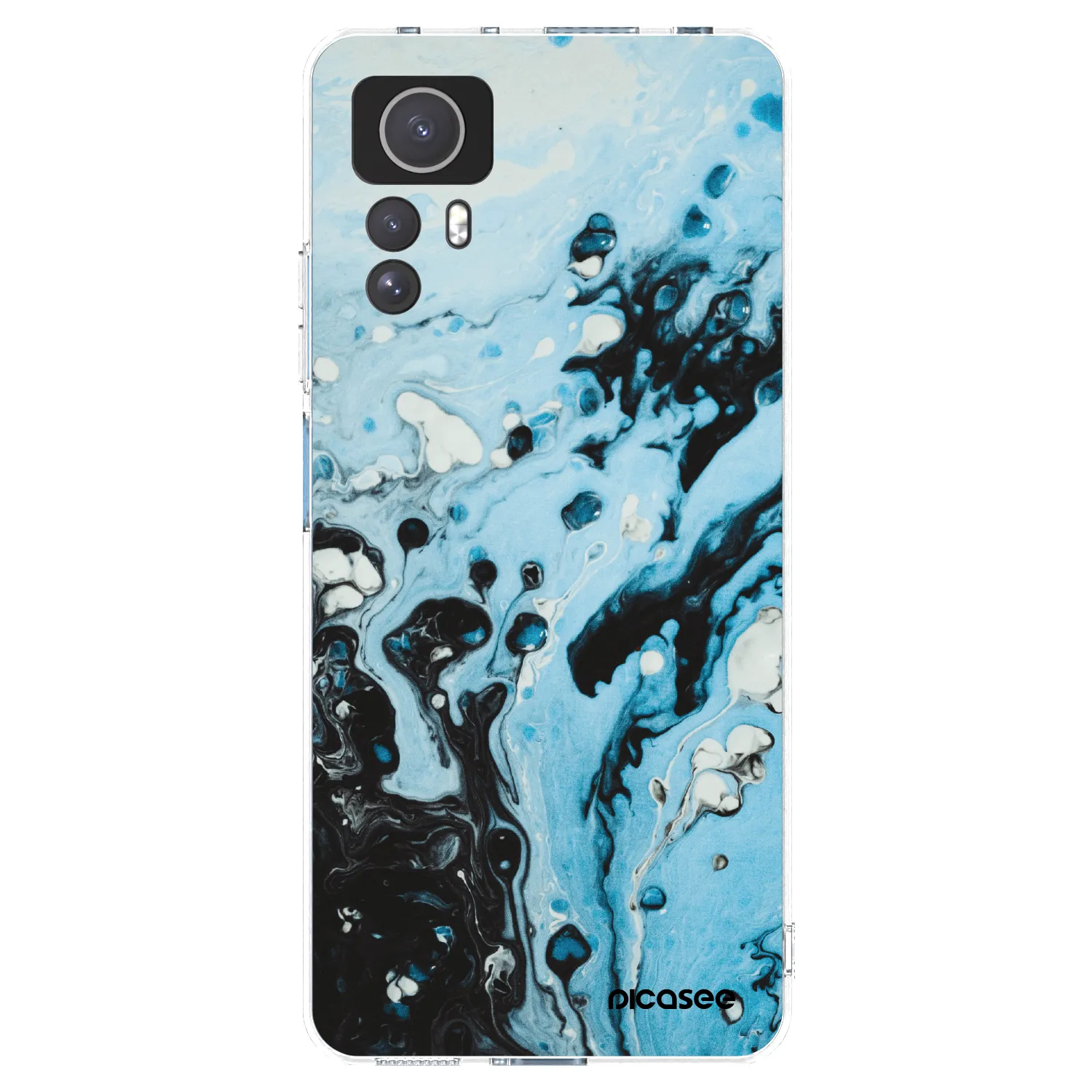 Picasee silikonový průhledný obal pro Xiaomi Redmi Note 12S - Organic blue
