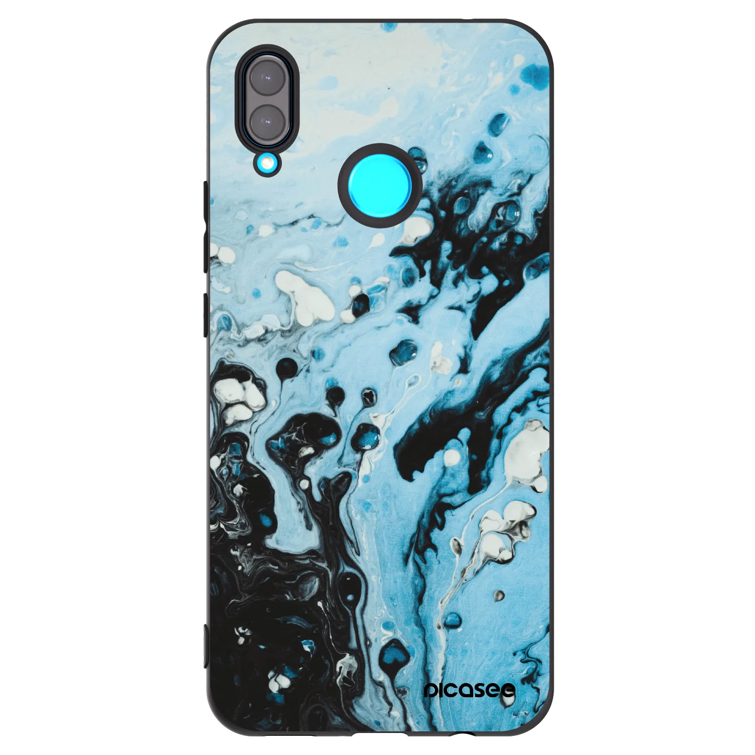 Picasee silikonový černý obal pro Huawei Nova 3 - Organic blue