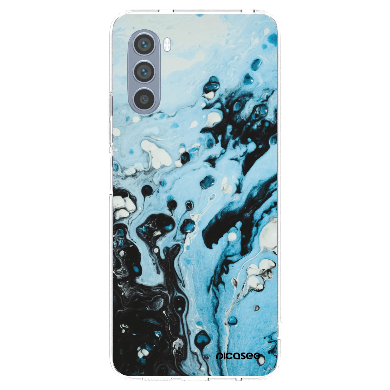 Picasee silikonový průhledný obal pro Motorola Moto G62 - Organic blue