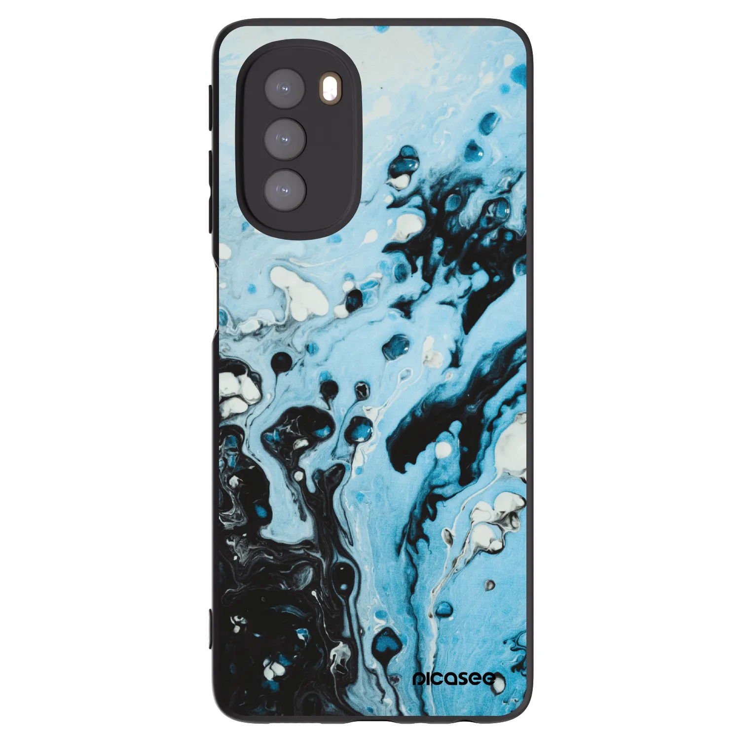 Picasee silikonový černý obal pro Motorola Moto G51 - Organic blue