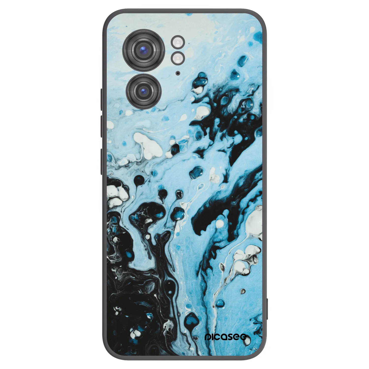 Picasee silikonový černý obal pro Motorola Edge 40 - Organic blue