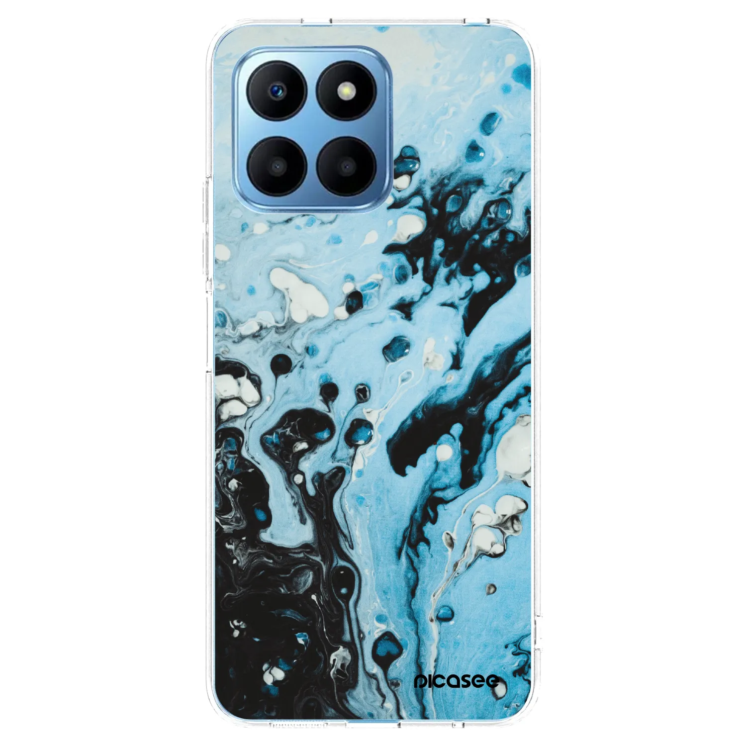 Picasee silikonový průhledný obal pro Honor 70 Lite - Organic blue