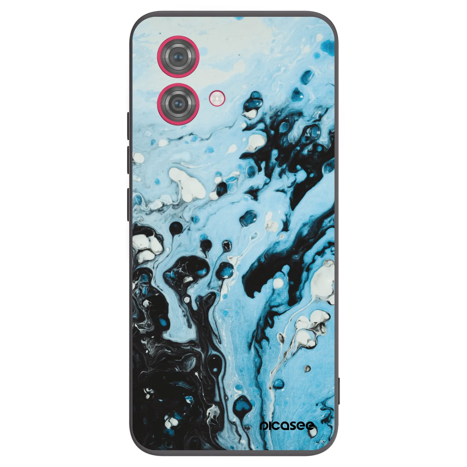 Picasee silikonový černý obal pro Motorola Moto G84 5G - Organic blue