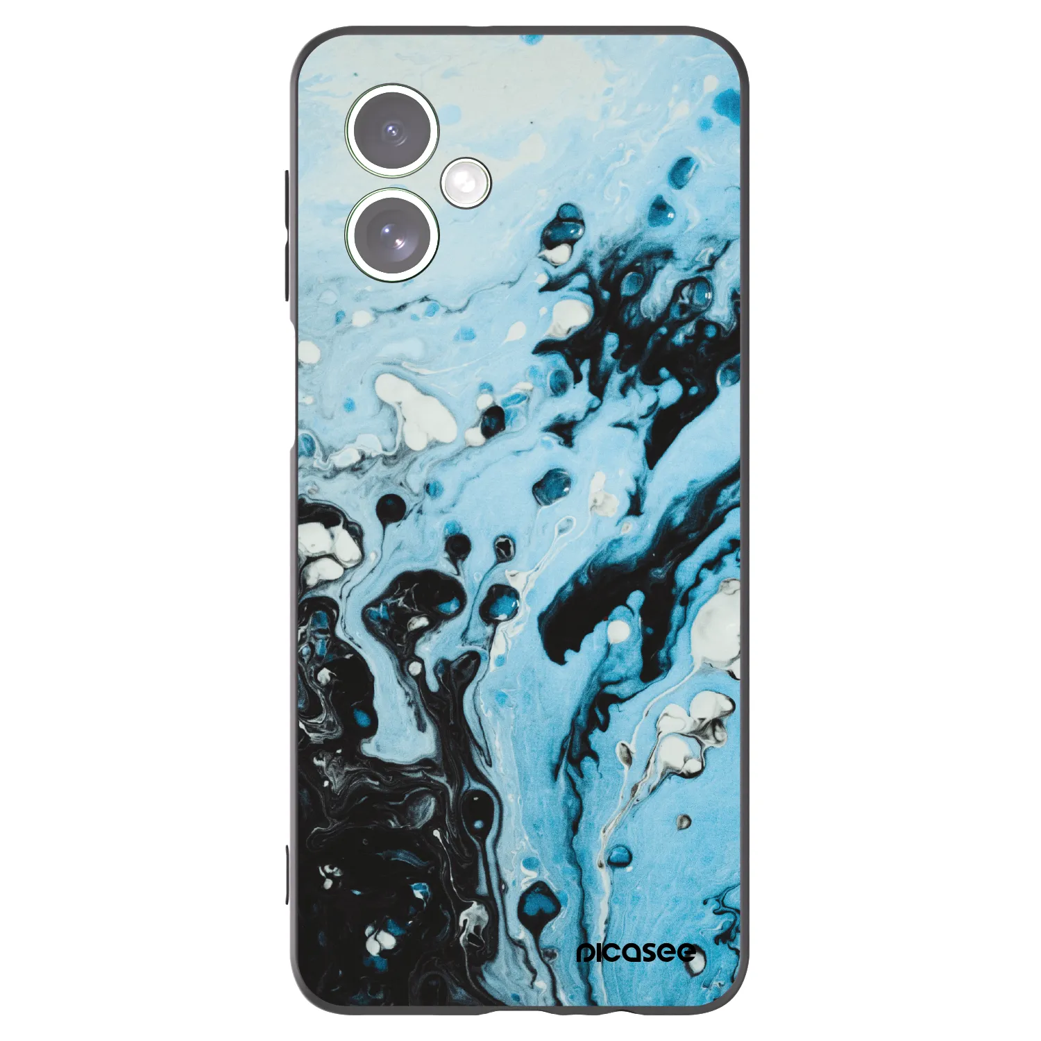 Picasee silikonový černý obal pro Motorola Moto G54 5G - Organic blue
