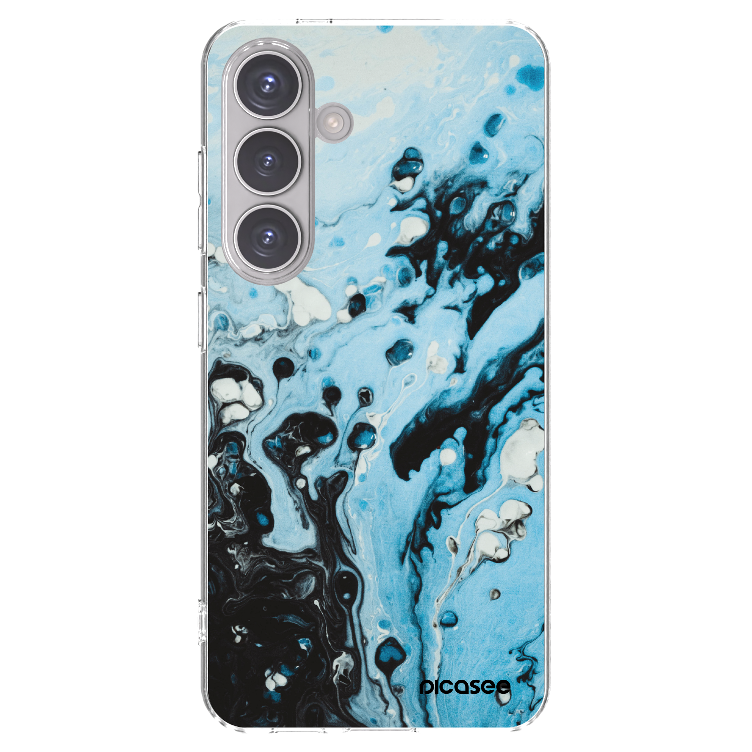 Picasee silikonový průhledný obal pro Samsung Galaxy S24 S921B 5G - Organic blue