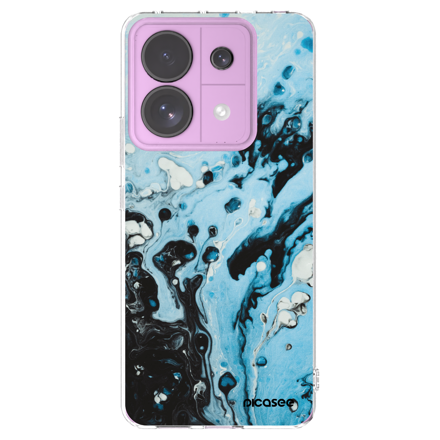 Picasee silikonový průhledný obal pro Xiaomi Redmi Note 13 Pro 5G - Organic blue