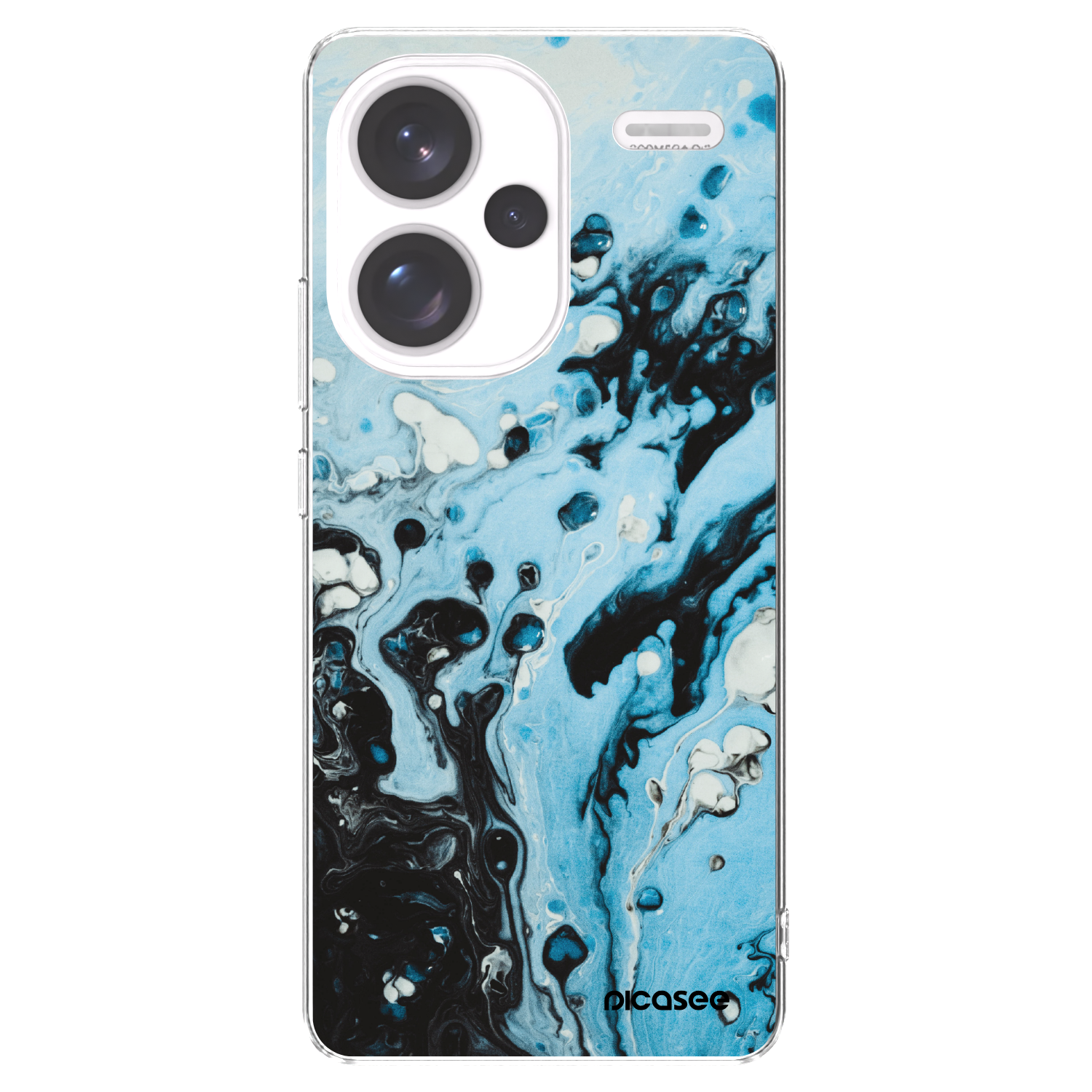 Picasee silikonový průhledný obal pro Xiaomi Redmi Note 13 Pro+ 5G - Organic blue