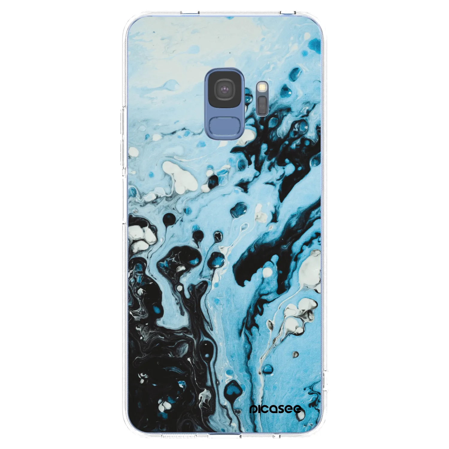 Picasee silikonový průhledný obal pro Samsung Galaxy S9 G960F - Organic blue