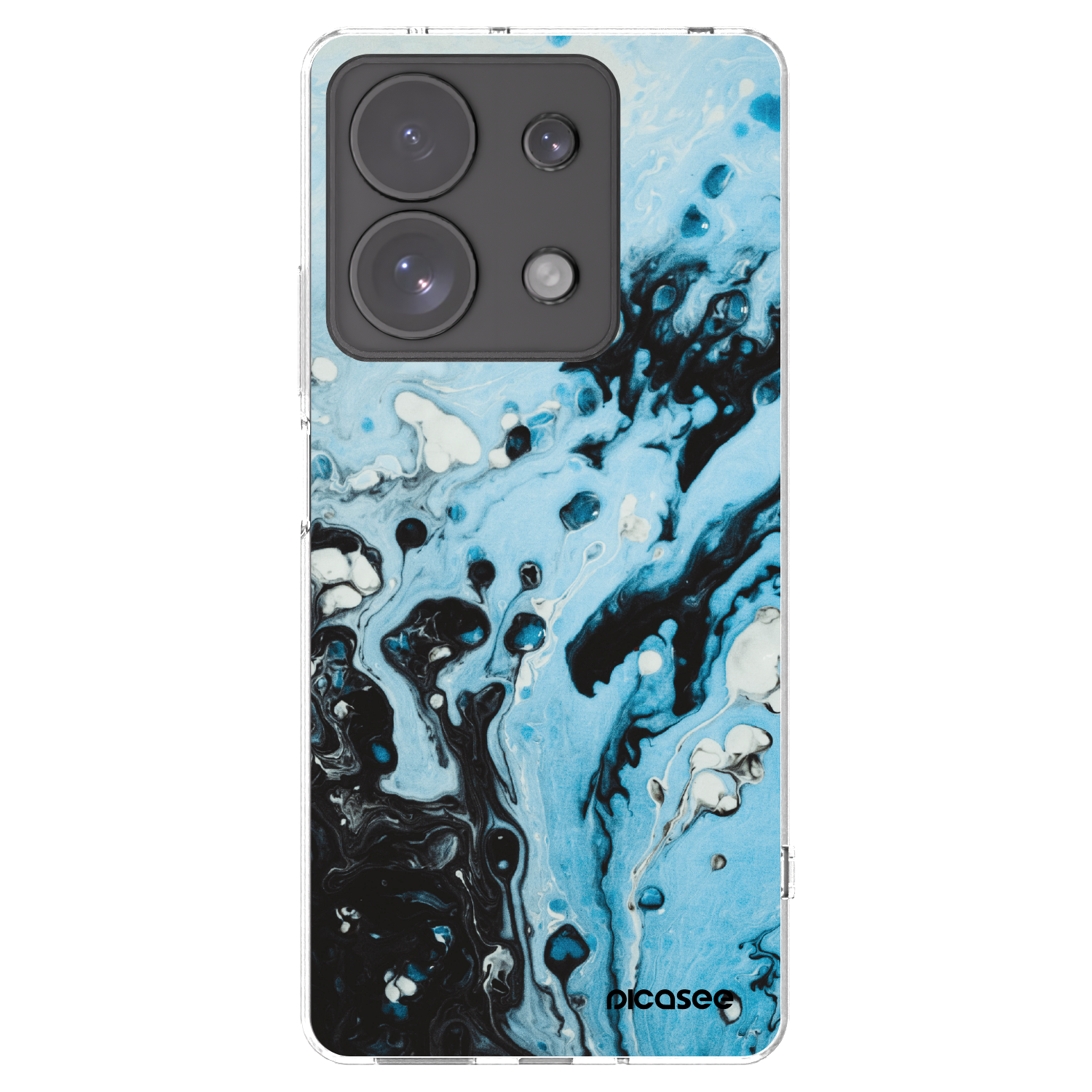 Picasee silikonový průhledný obal pro Xiaomi Redmi Note 13 Pro 4G - Organic blue