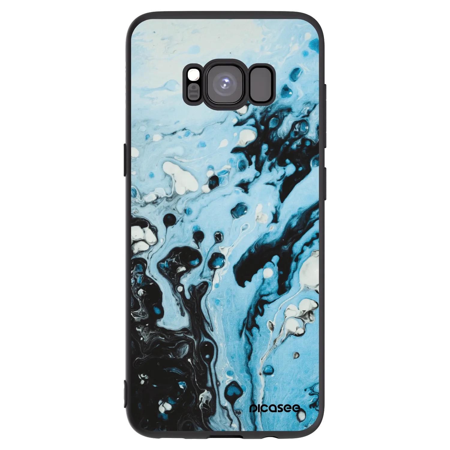 Picasee silikonový černý obal pro Samsung Galaxy S8 G950F - Organic blue