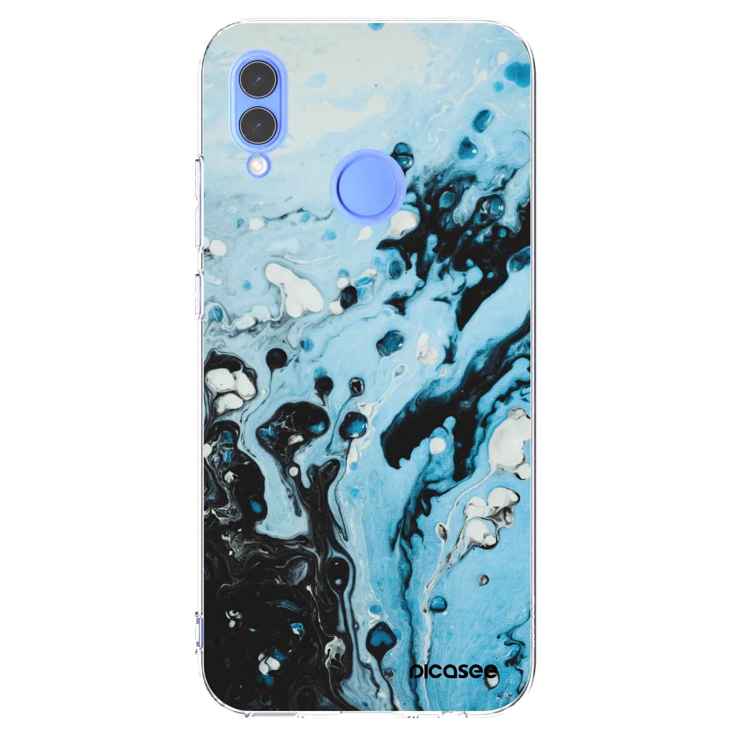 Picasee silikonový průhledný obal pro Huawei P Smart 2019 - Organic blue
