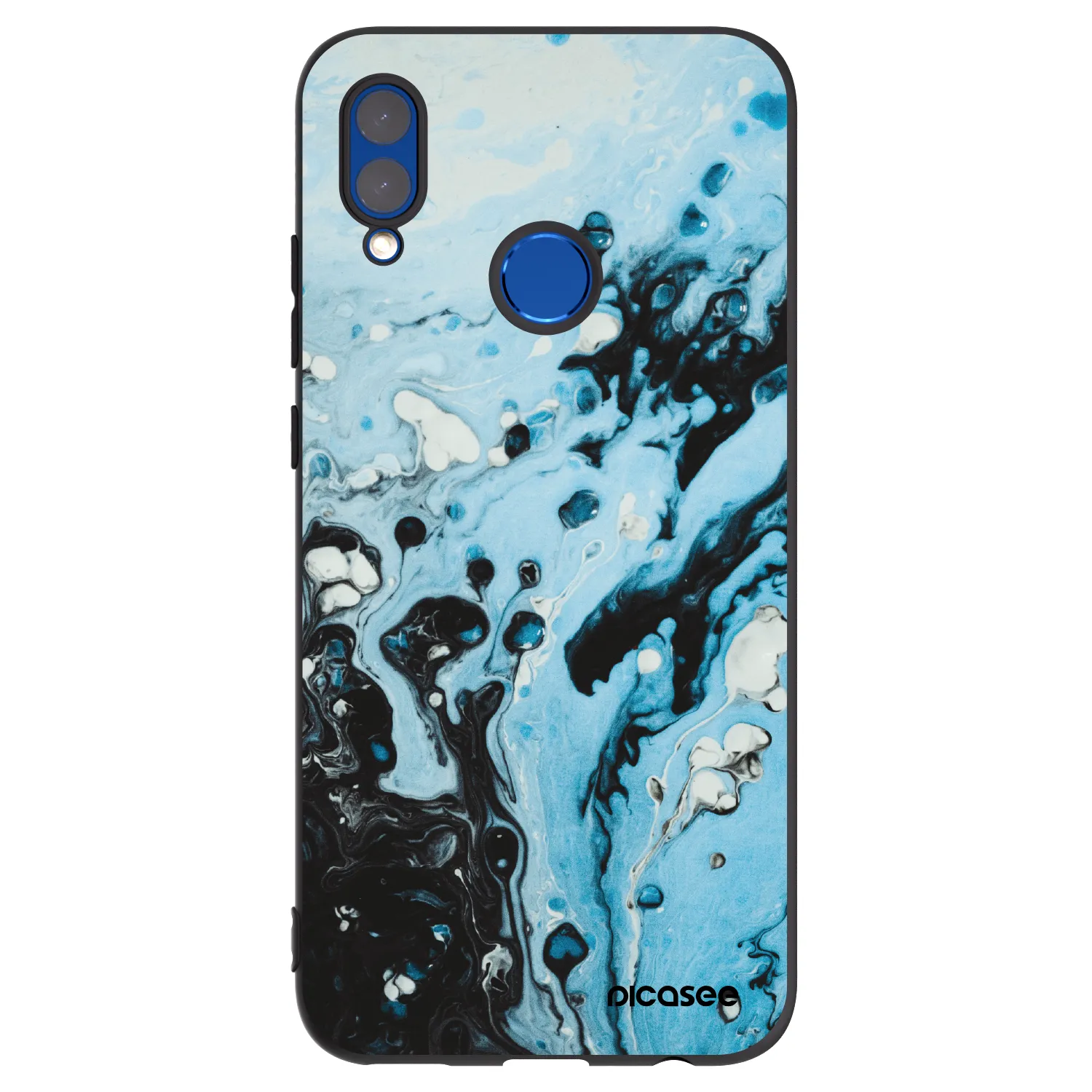 Picasee silikonový černý obal pro Honor 10 Lite - Organic blue