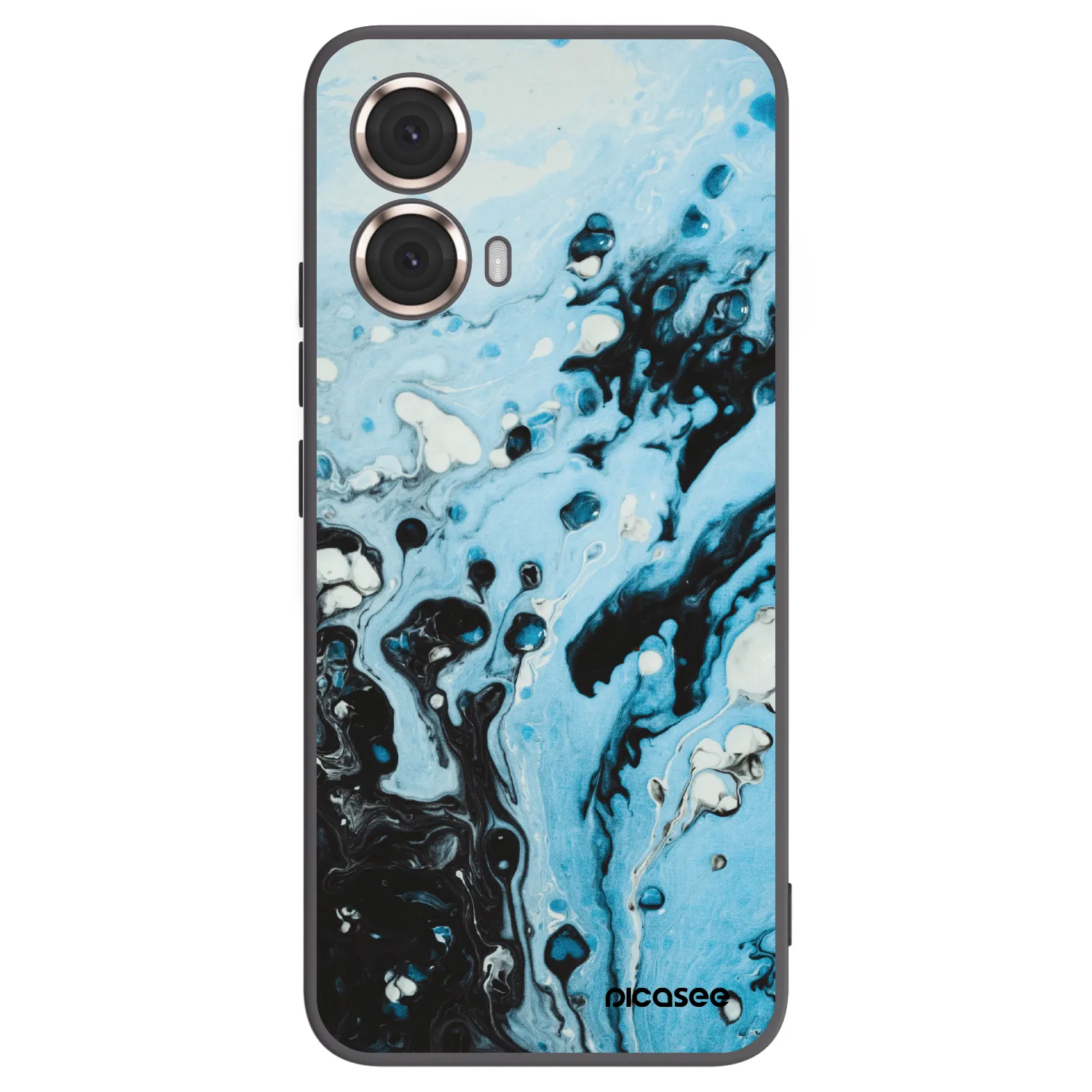 Picasee silikonový černý obal pro Motorola Moto G85 - Organic blue