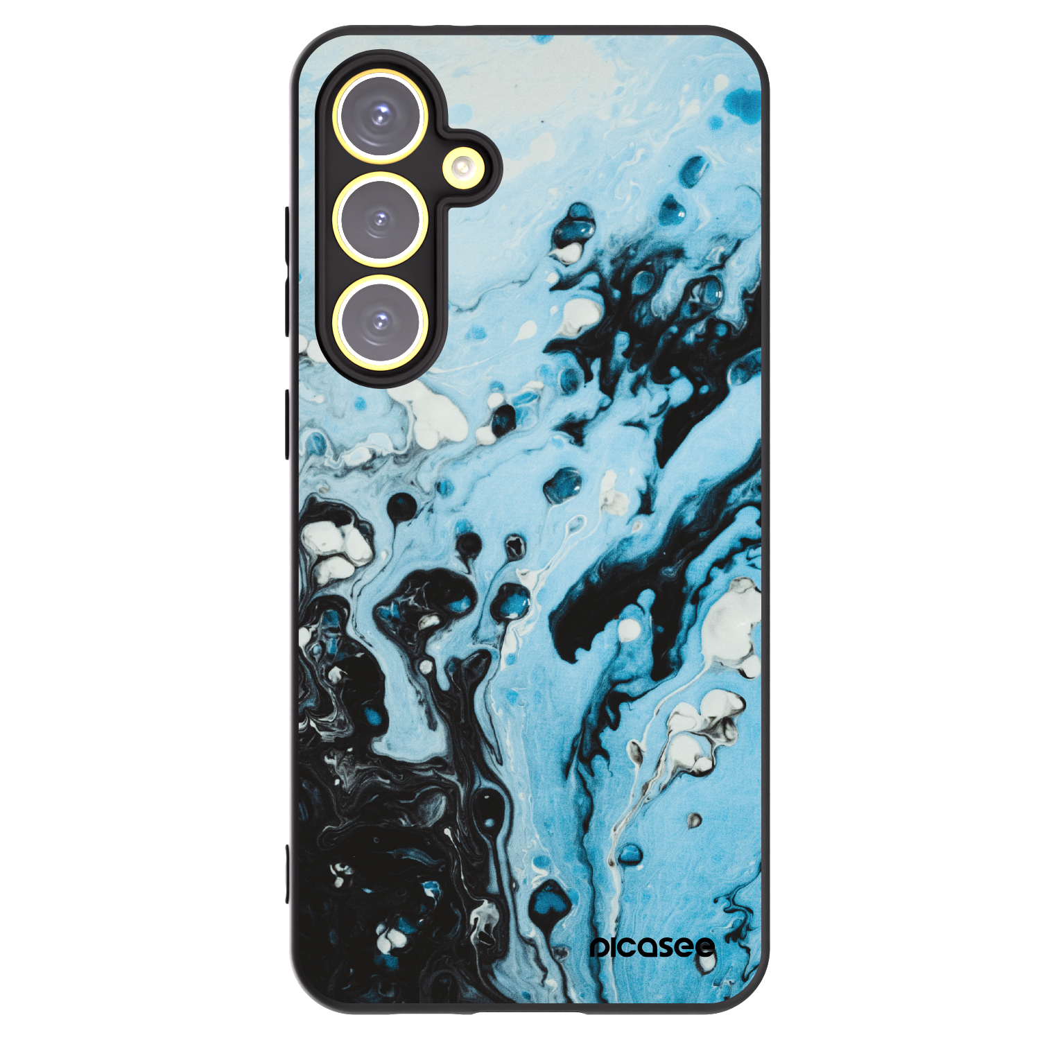 Picasee silikonový černý obal pro Samsung Galaxy S24 FE S721B - Organic blue